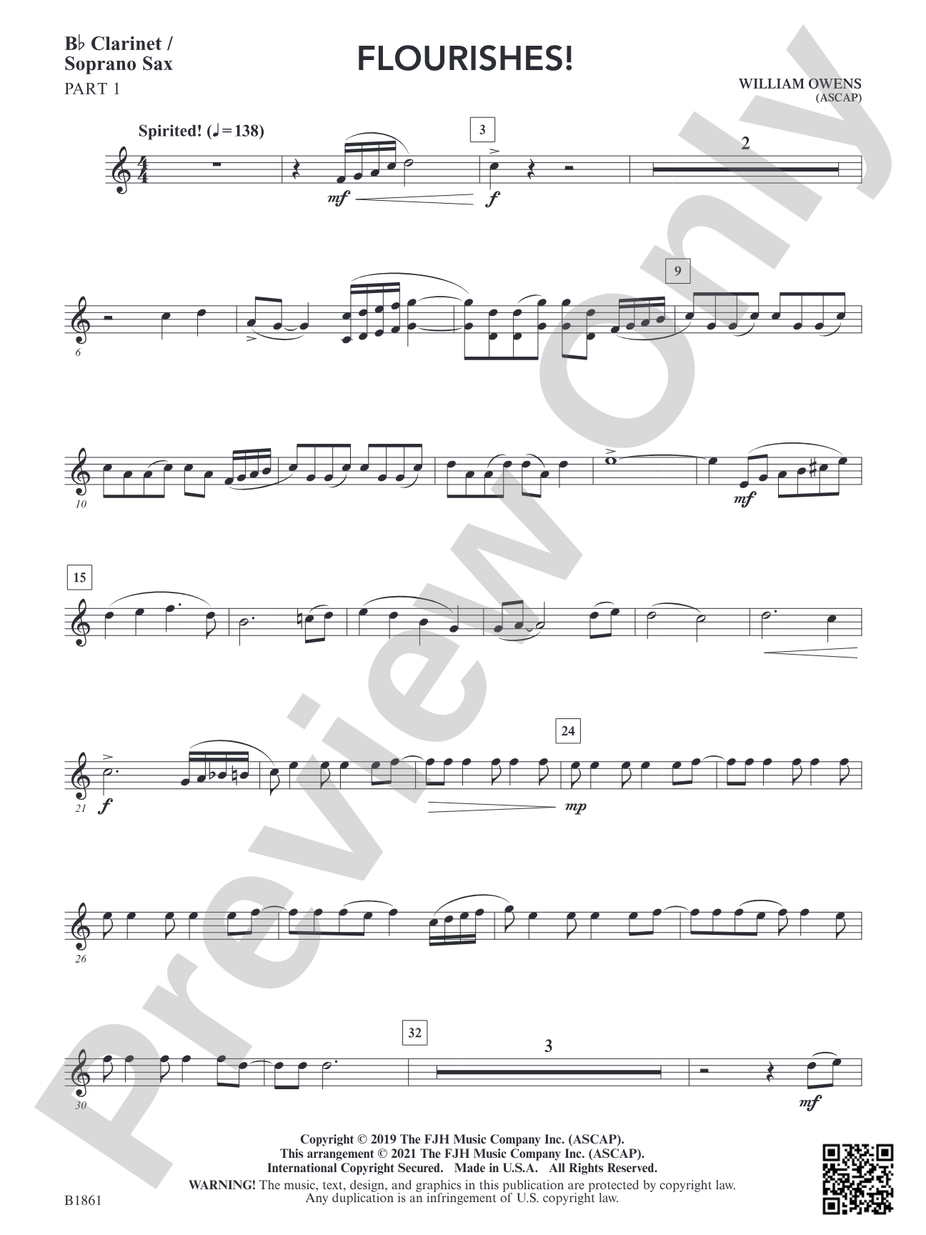 Flourishes!: Part 1 - B-flat Clarinet / Soprano Sax