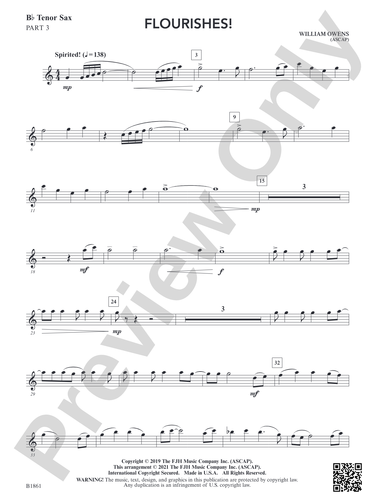 Flourishes!: Part 3 - B-flat Tenor Sax