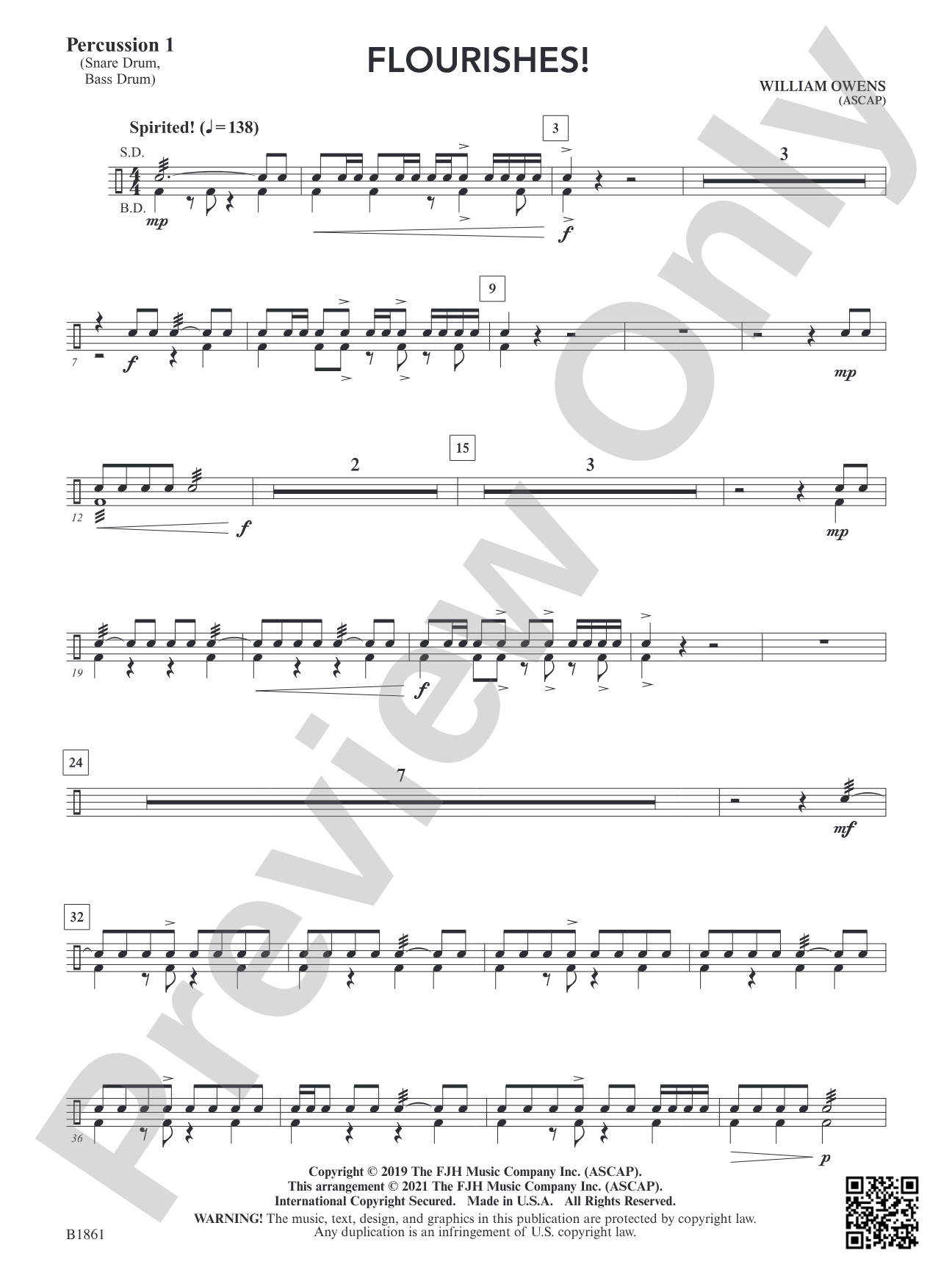 Flourishes!: Percussion 1