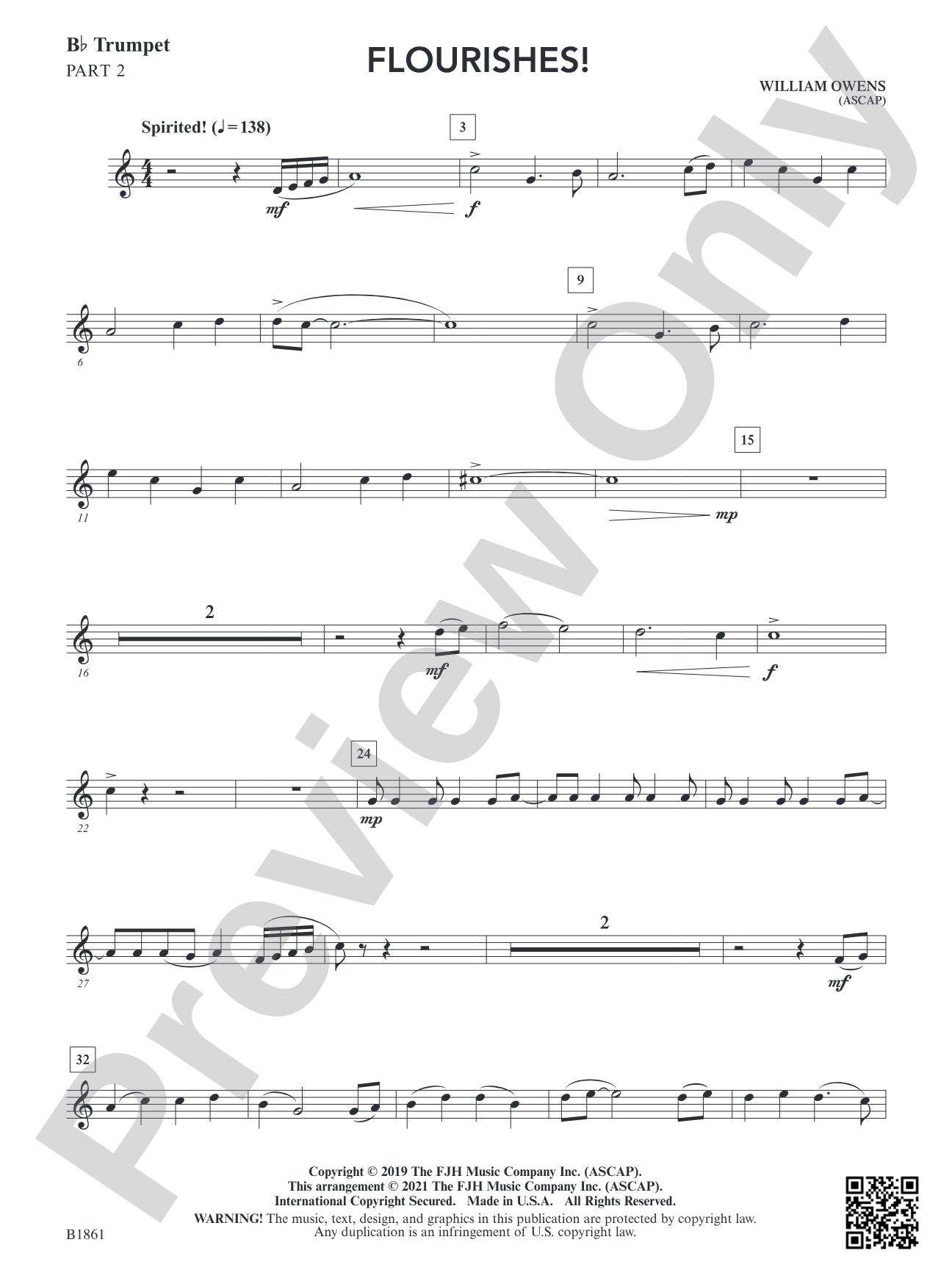 Flourishes!: Part 2 - B-flat Trumpet