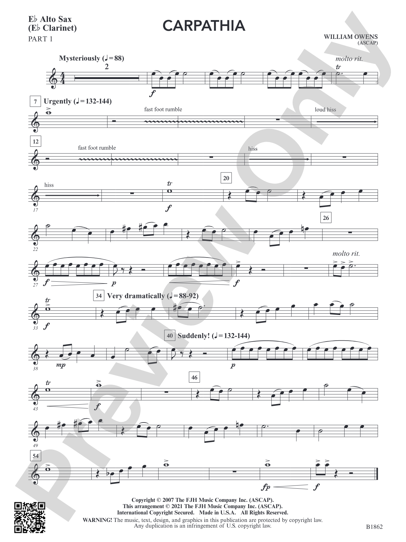 Carpathia: Part 1 - E-flat Alto Sax (E-flat Clarinet)
