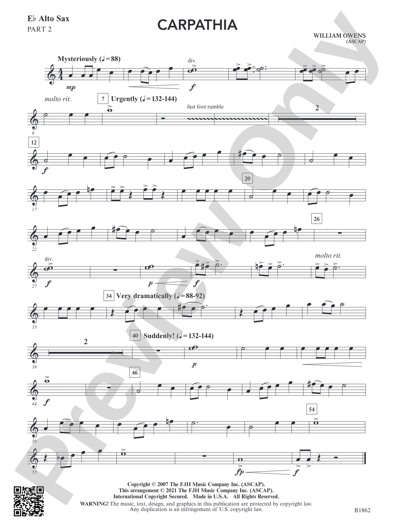 Carpathia: Part 2 - E-flat Alto Sax