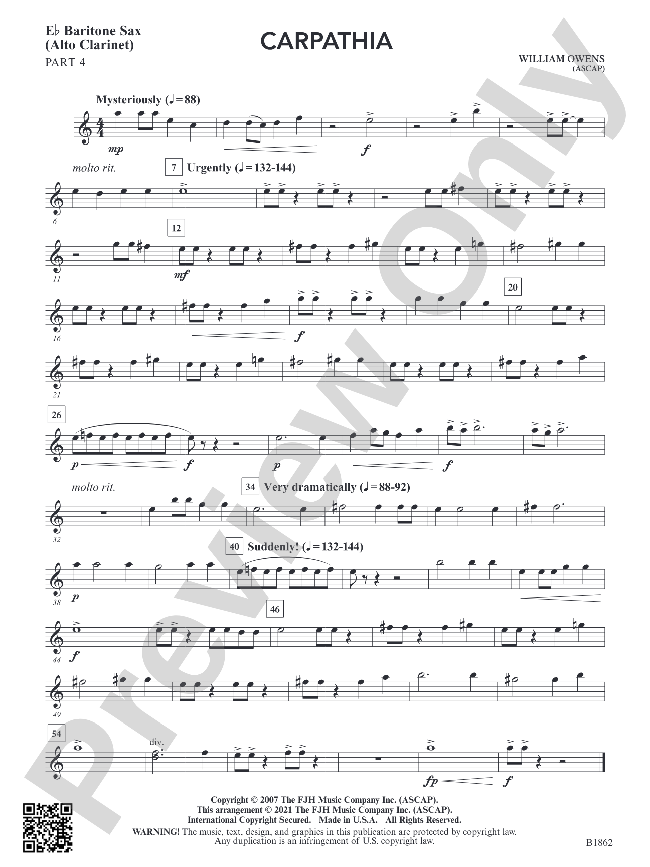 Carpathia: Part 4 - E-flat Baritone Sax (Alto Clarinet)