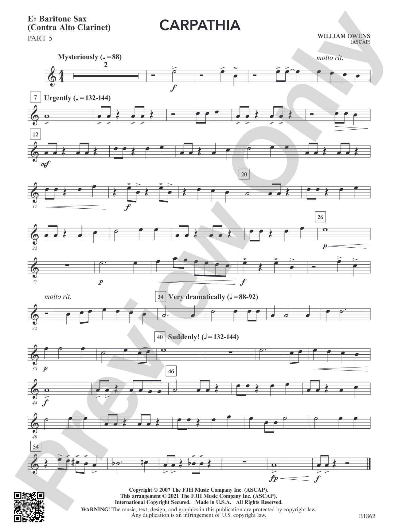 Carpathia: Part 5 - E-flat Baritone Sax (Contra Alto Clarinet)