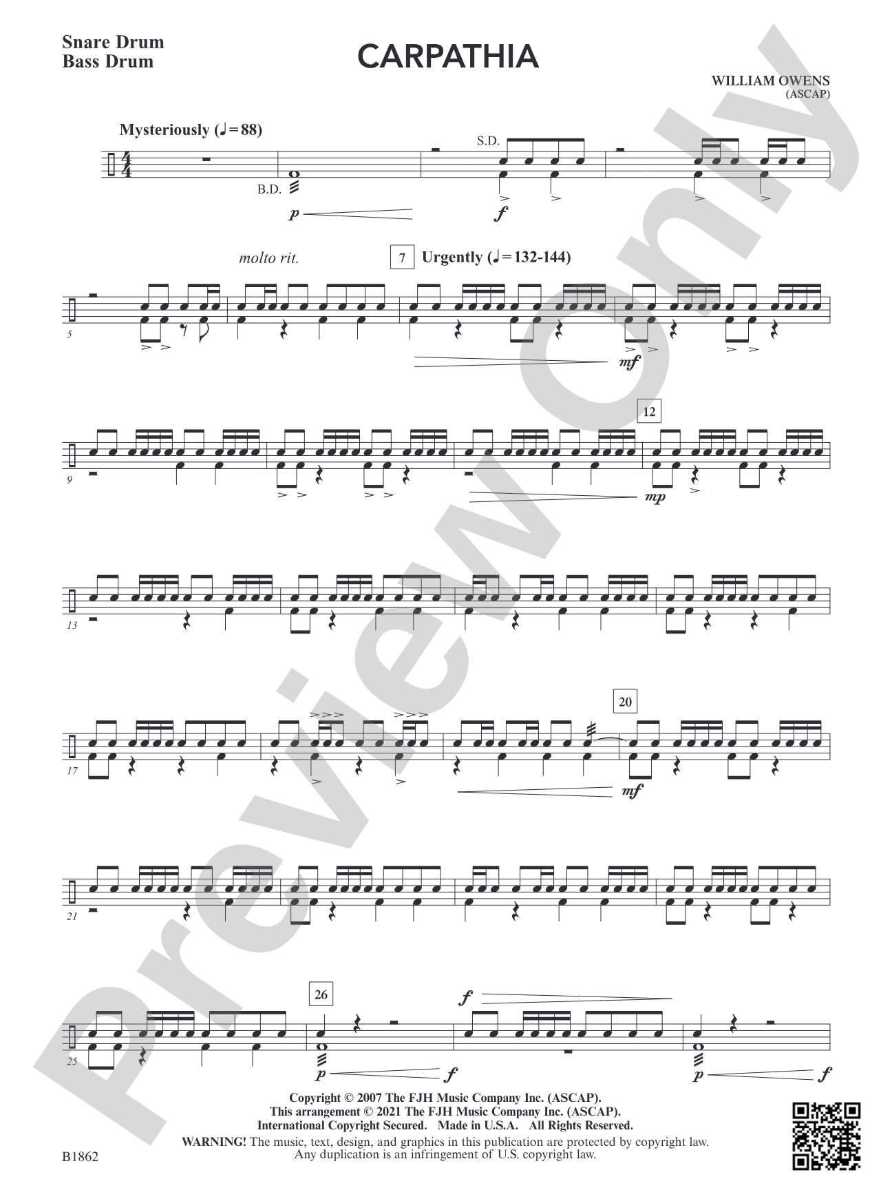 Carpathia: Snare Drum/Bass Drum