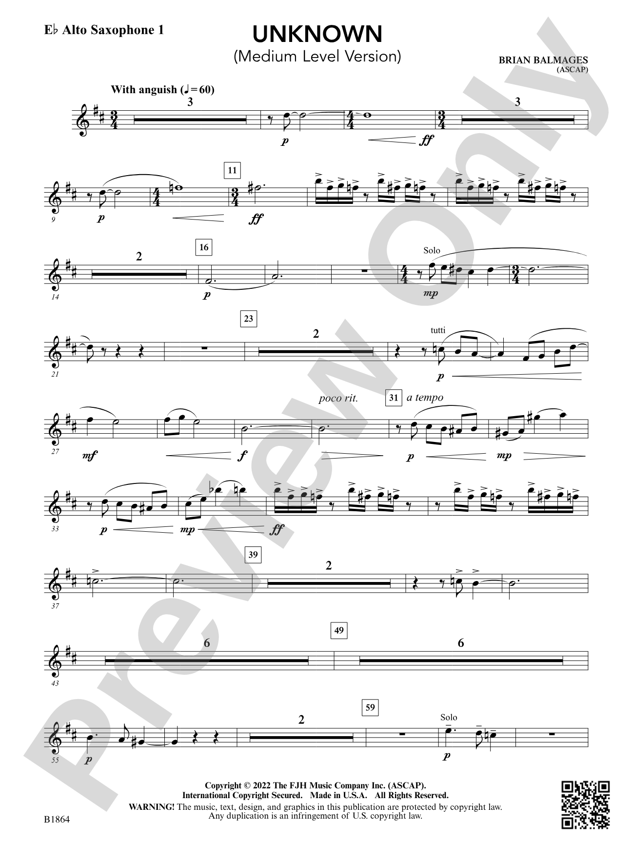 Unknown: E-flat Alto Saxophone 1