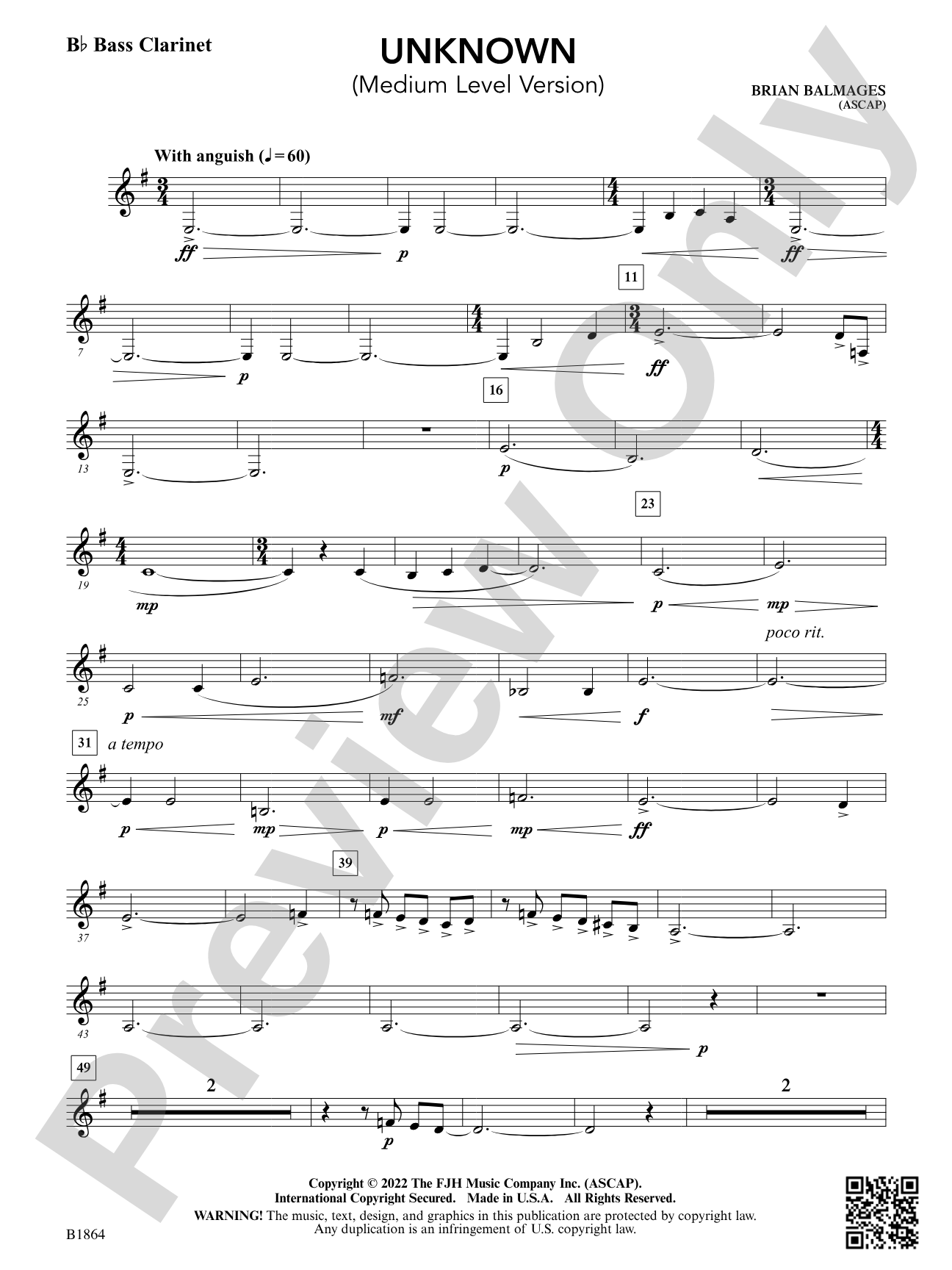 Unknown: B-flat Bass Clarinet