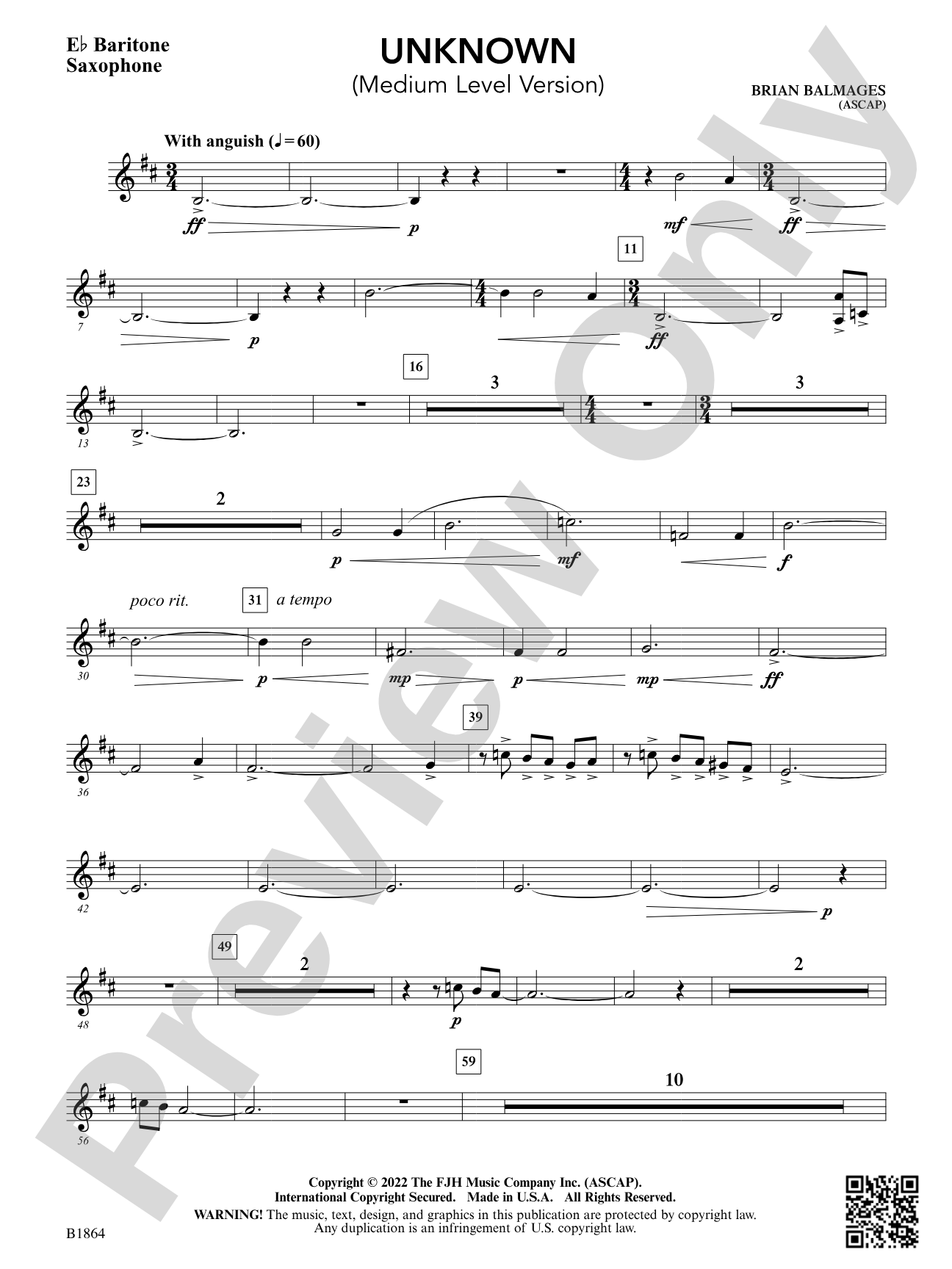 Unknown: E-flat Baritone Saxophone