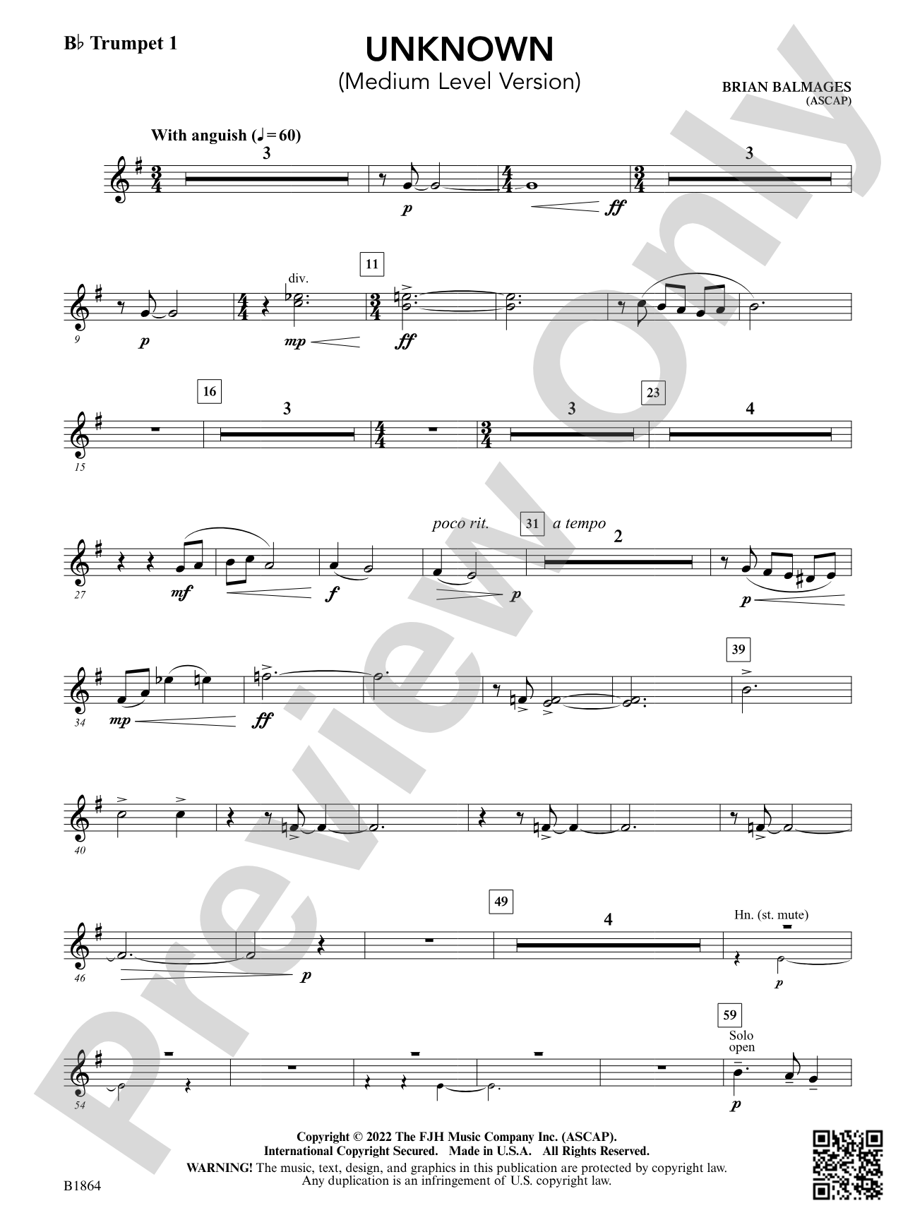 Unknown: B-flat Trumpet 1