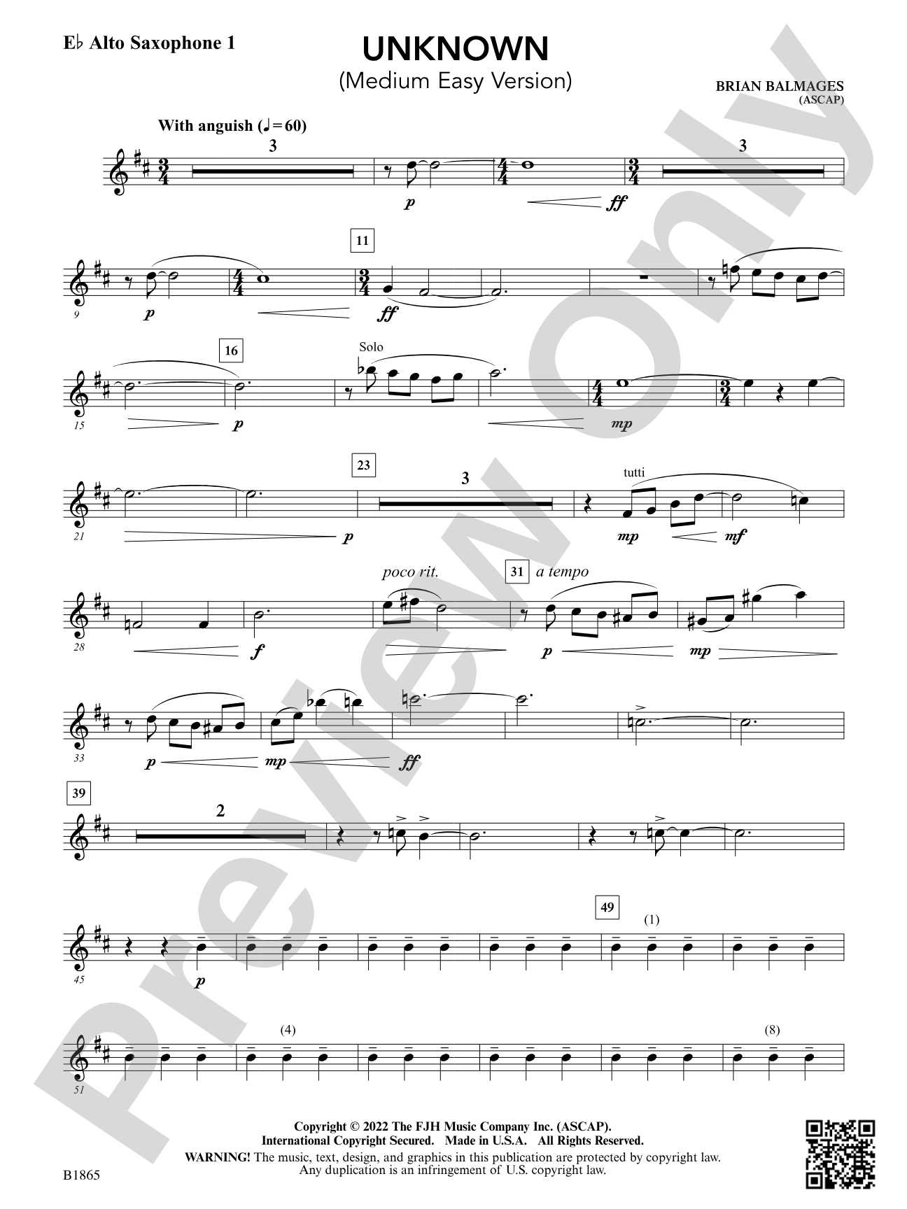 Unknown: E-flat Alto Saxophone 1