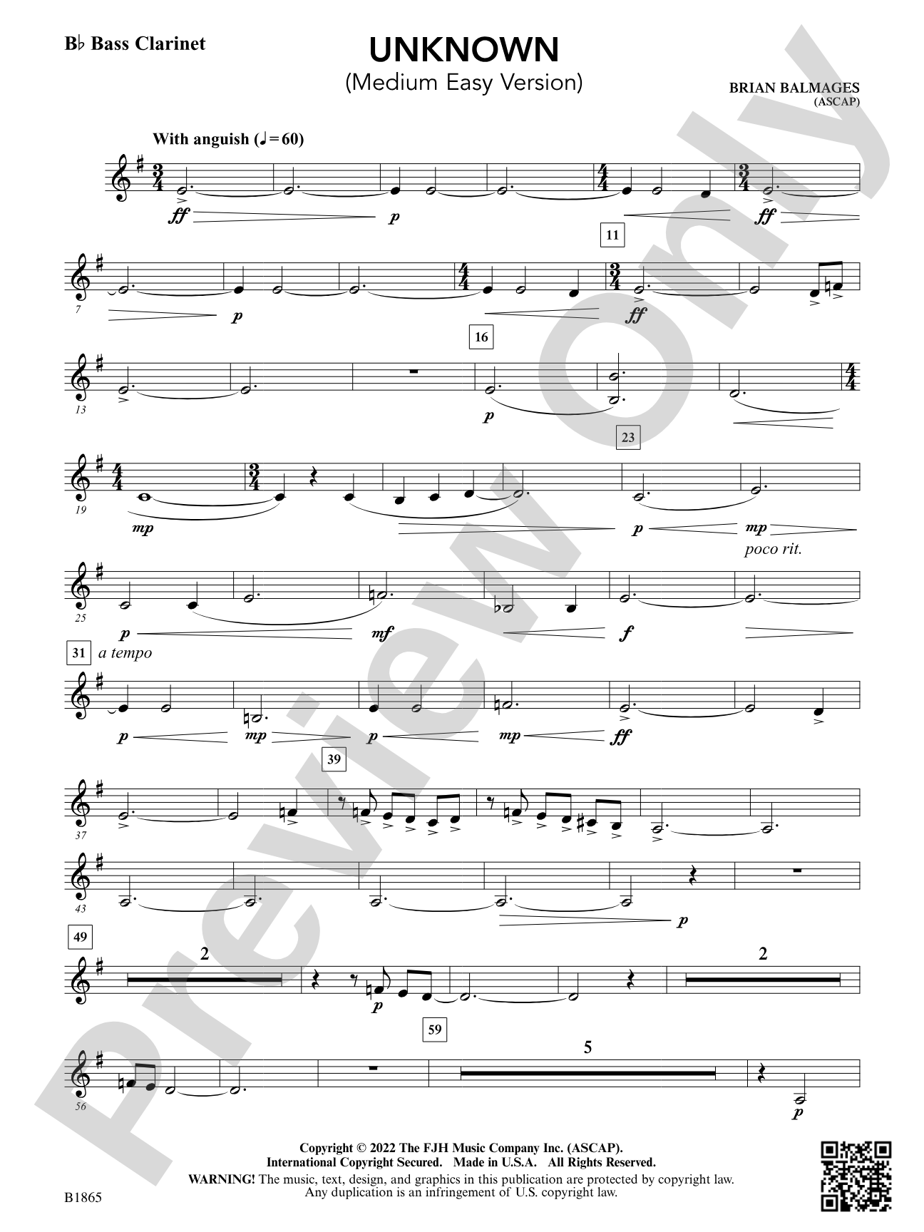 Unknown: B-flat Bass Clarinet