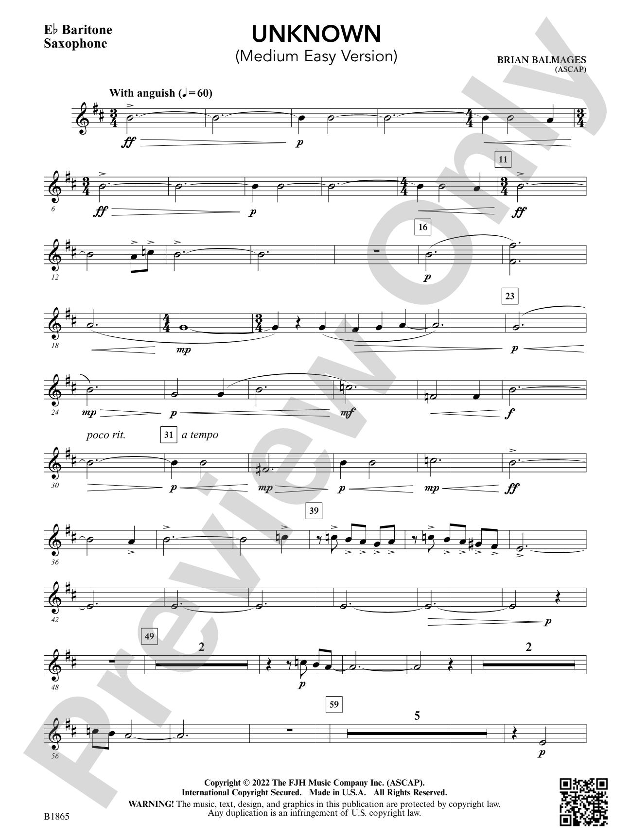 Unknown: E-flat Baritone Saxophone