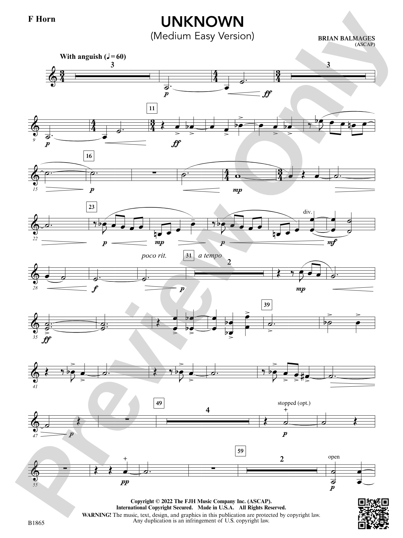 Unknown: F Horn