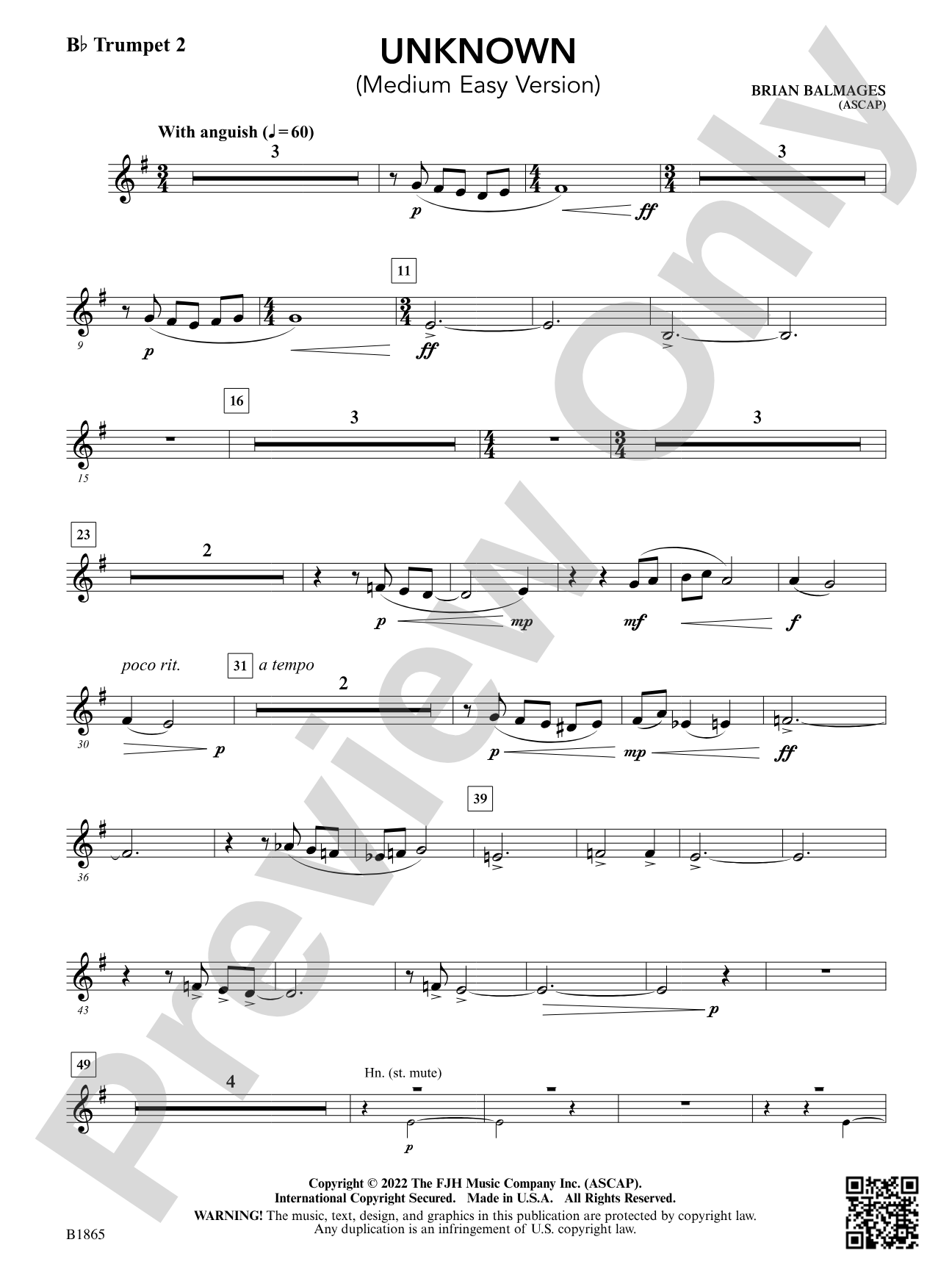 Unknown: B-flat Trumpet 2