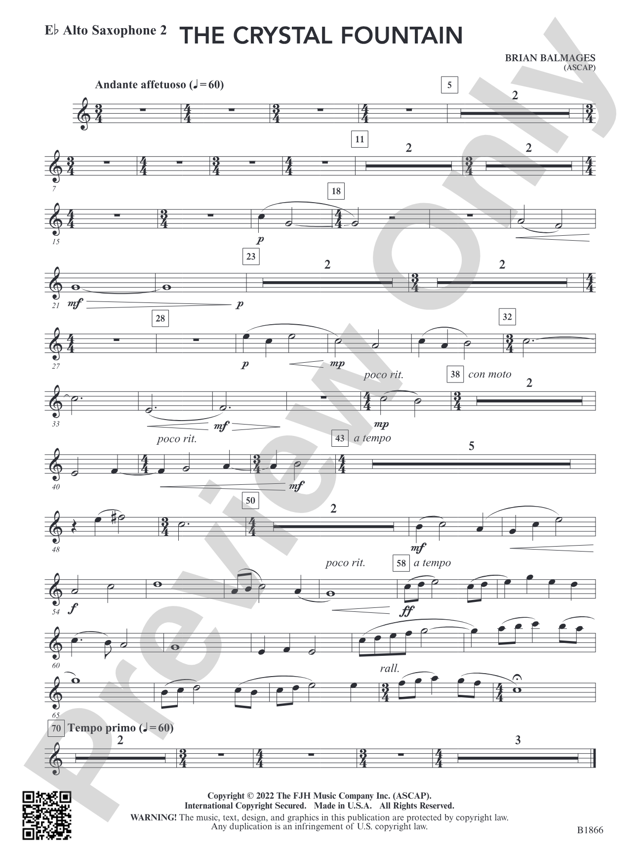 The Crystal Fountain: E-flat Alto Saxophone 2