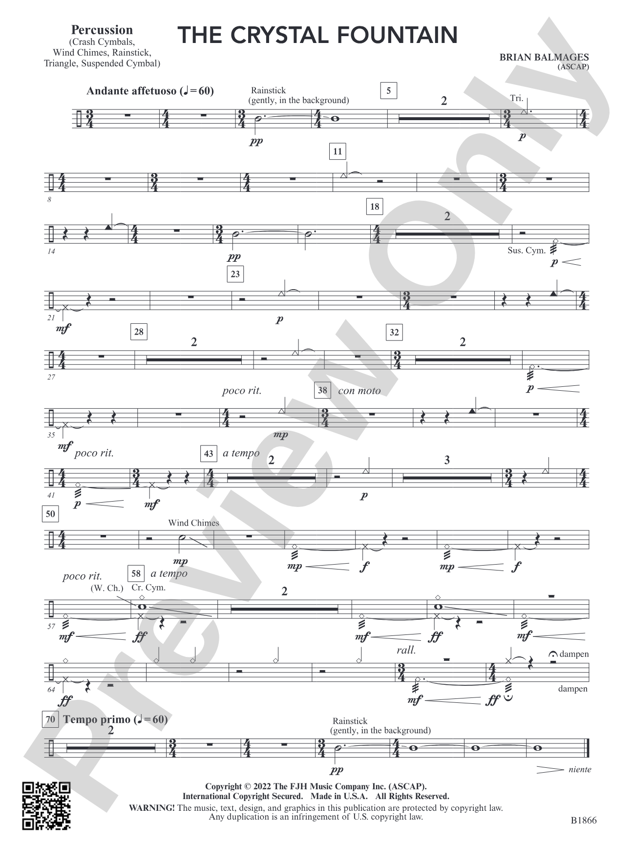 The Crystal Fountain: Percussion