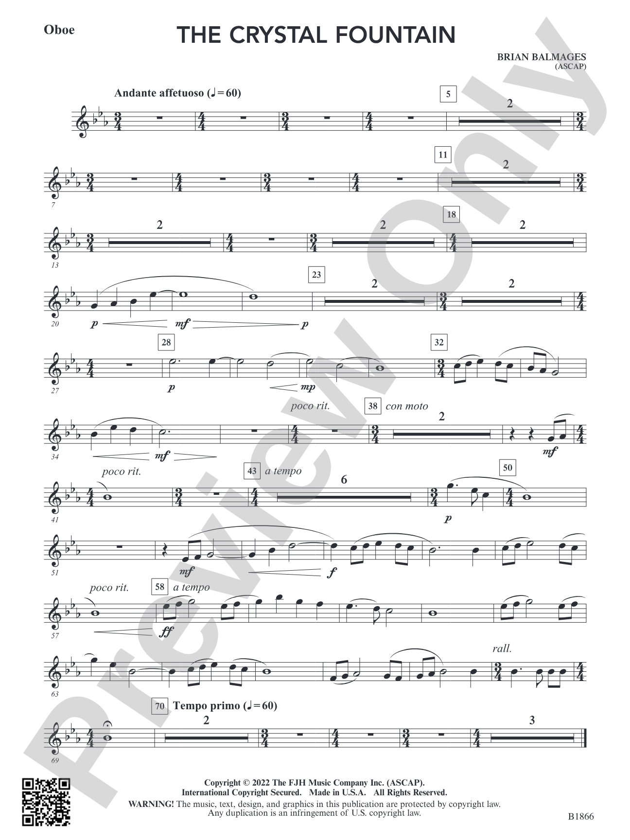 The Crystal Fountain: Oboe
