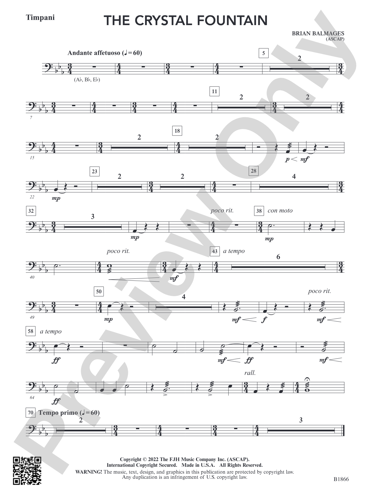 The Crystal Fountain: Timpani