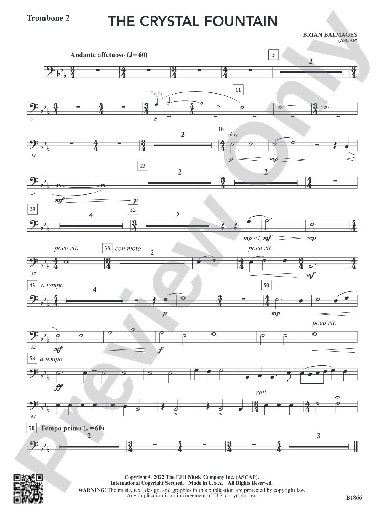The Crystal Fountain: Trombone 2