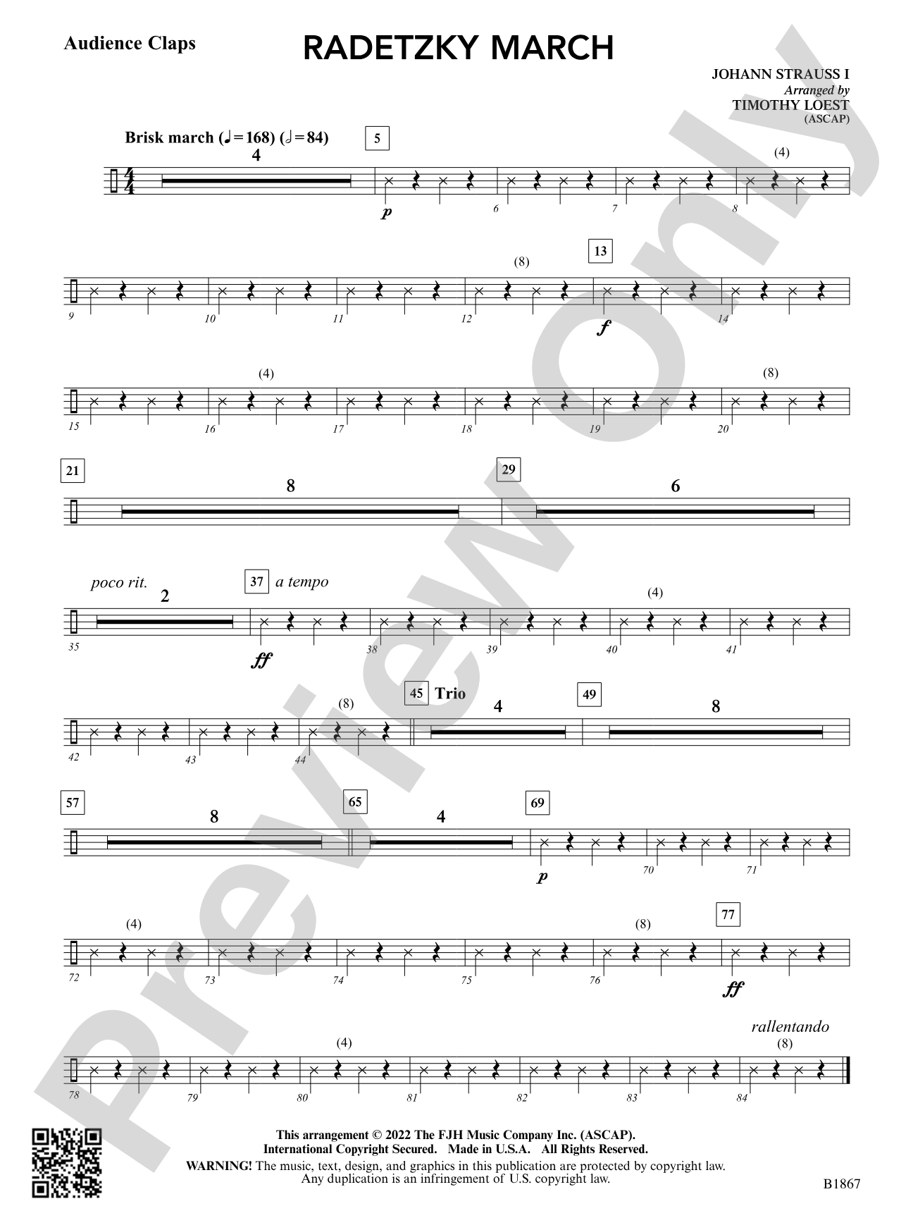 Radetzky March: Audience Claps (opt.)