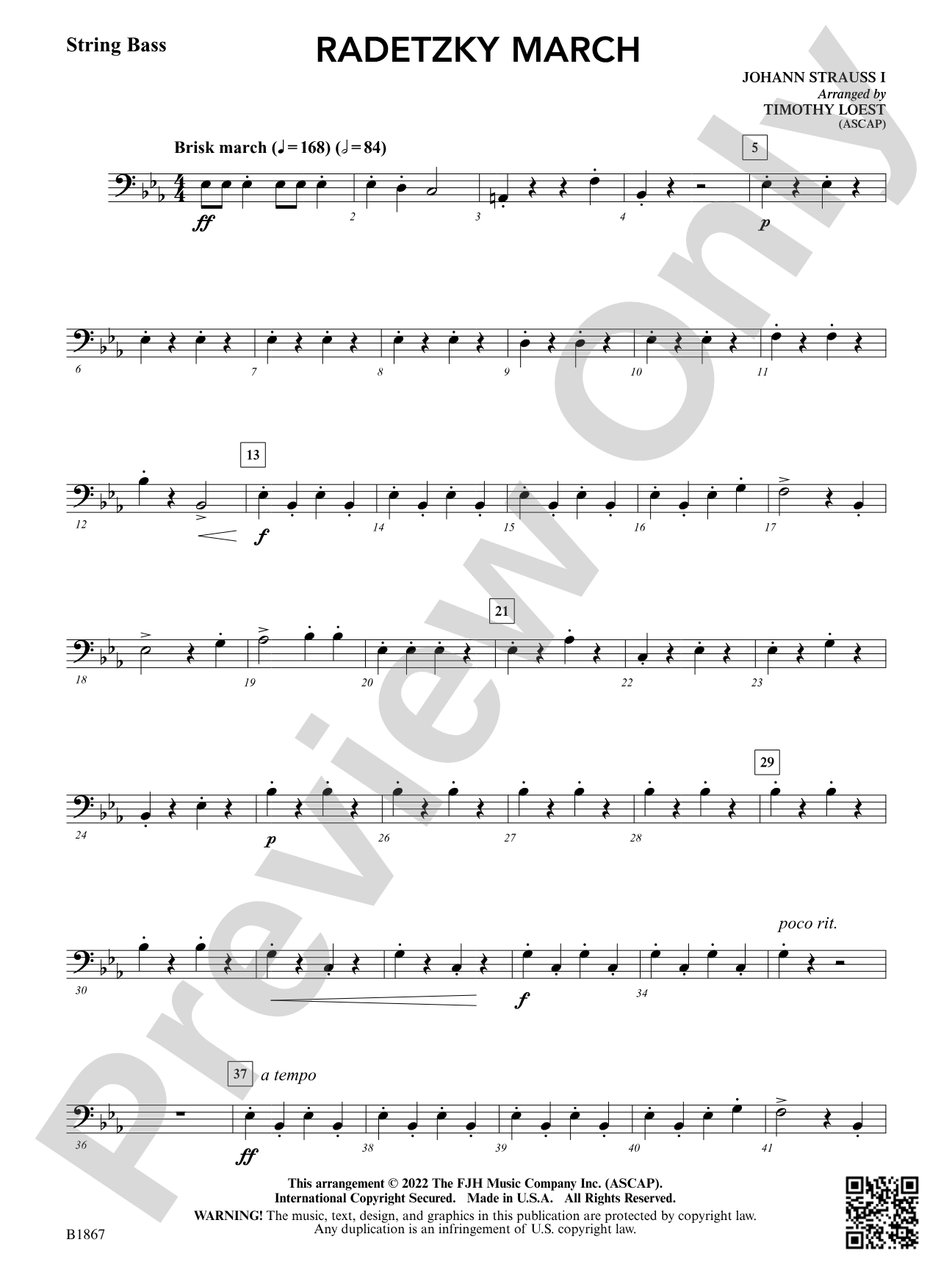 Radetzky March: String Bass