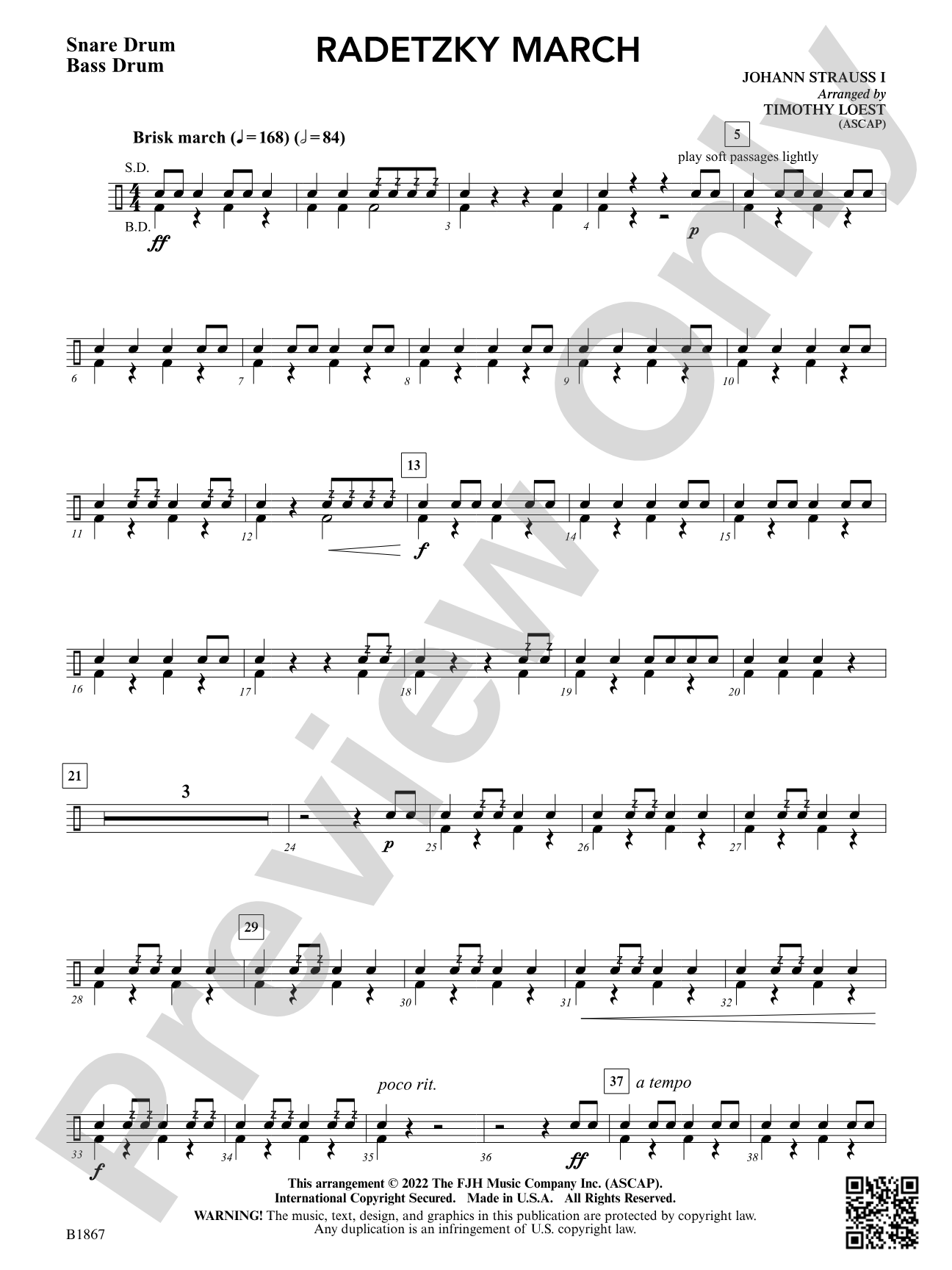 Radetzky March: Snare Drum/Bass Drum