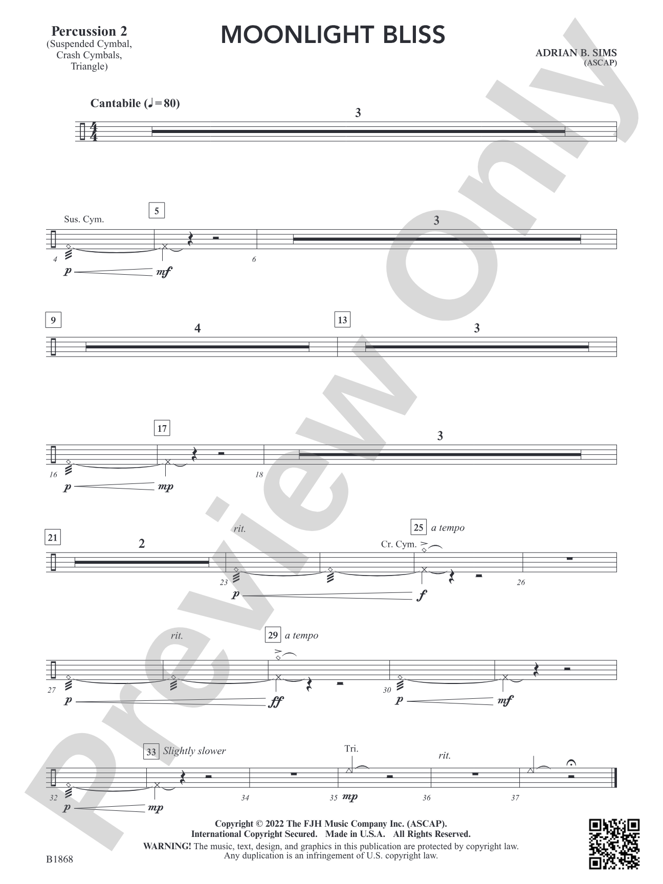 Moonlight Bliss: Percussion 2