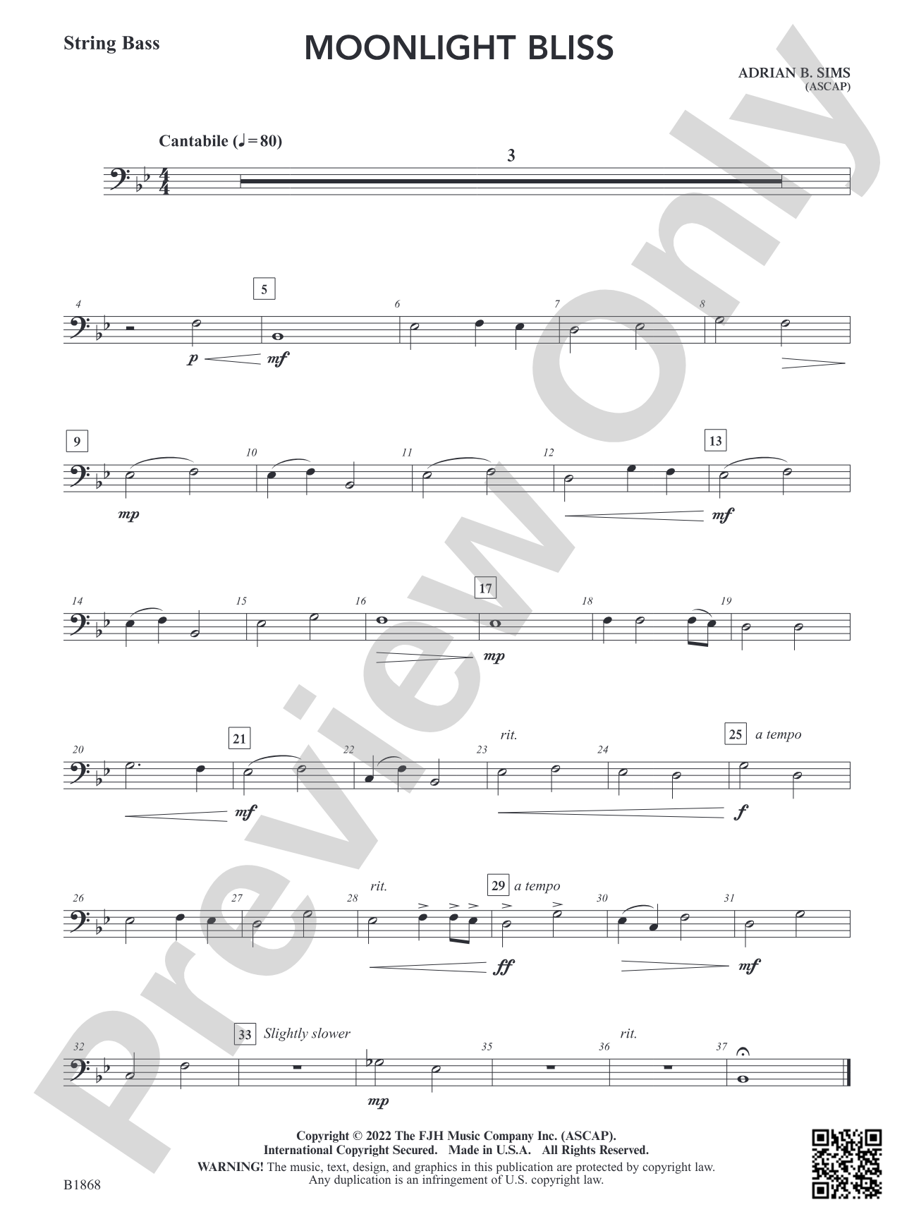 Moonlight Bliss: String Bass