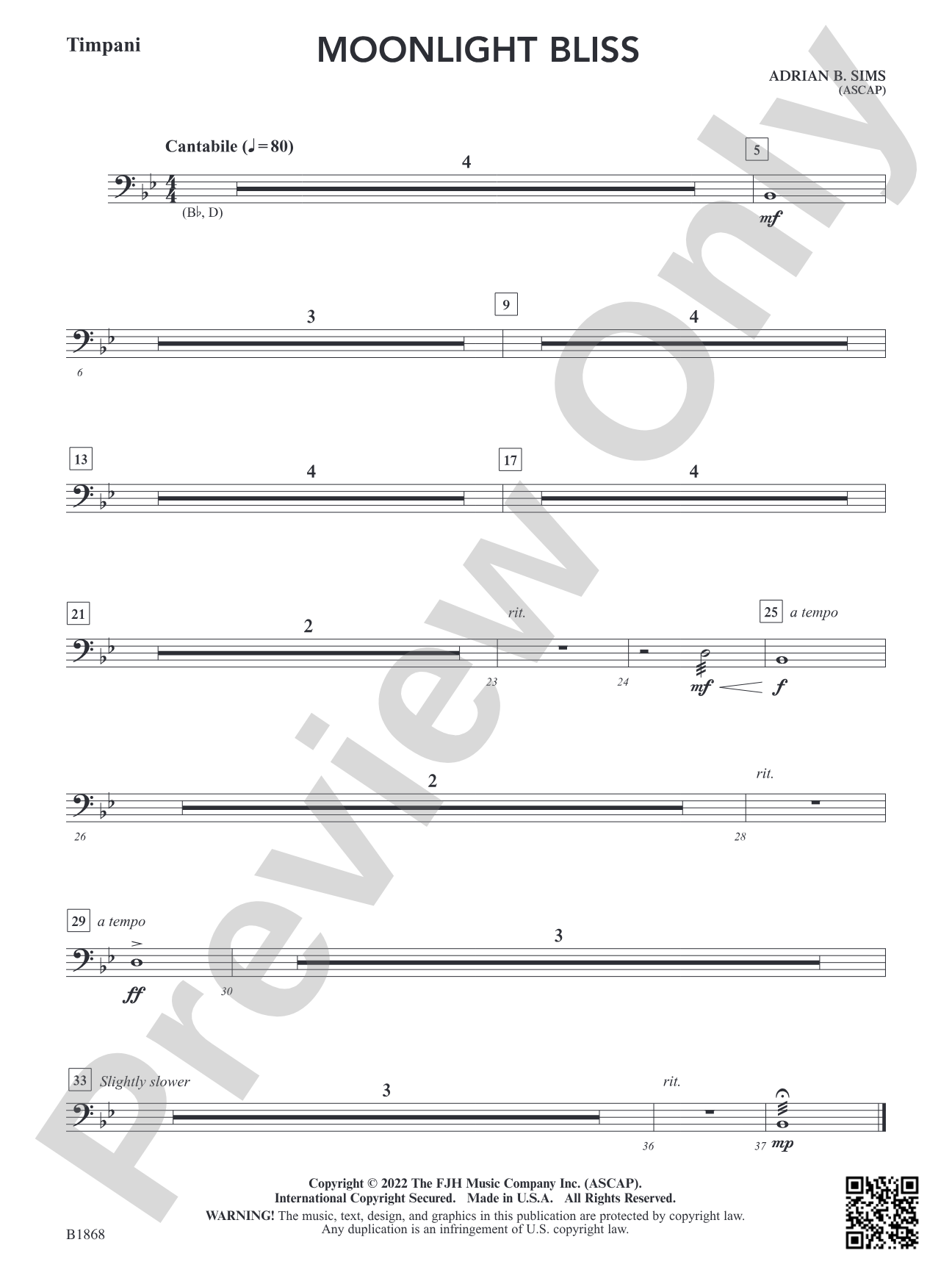 Moonlight Bliss: Timpani