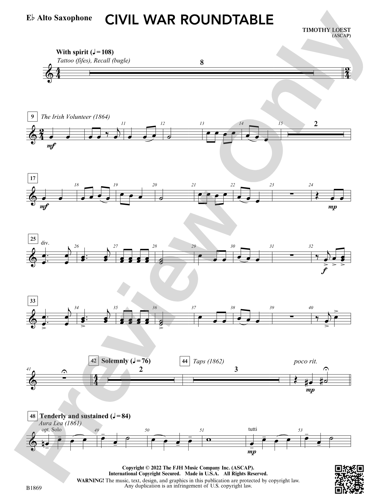 Civil War Roundtable: E-flat Alto Saxophone