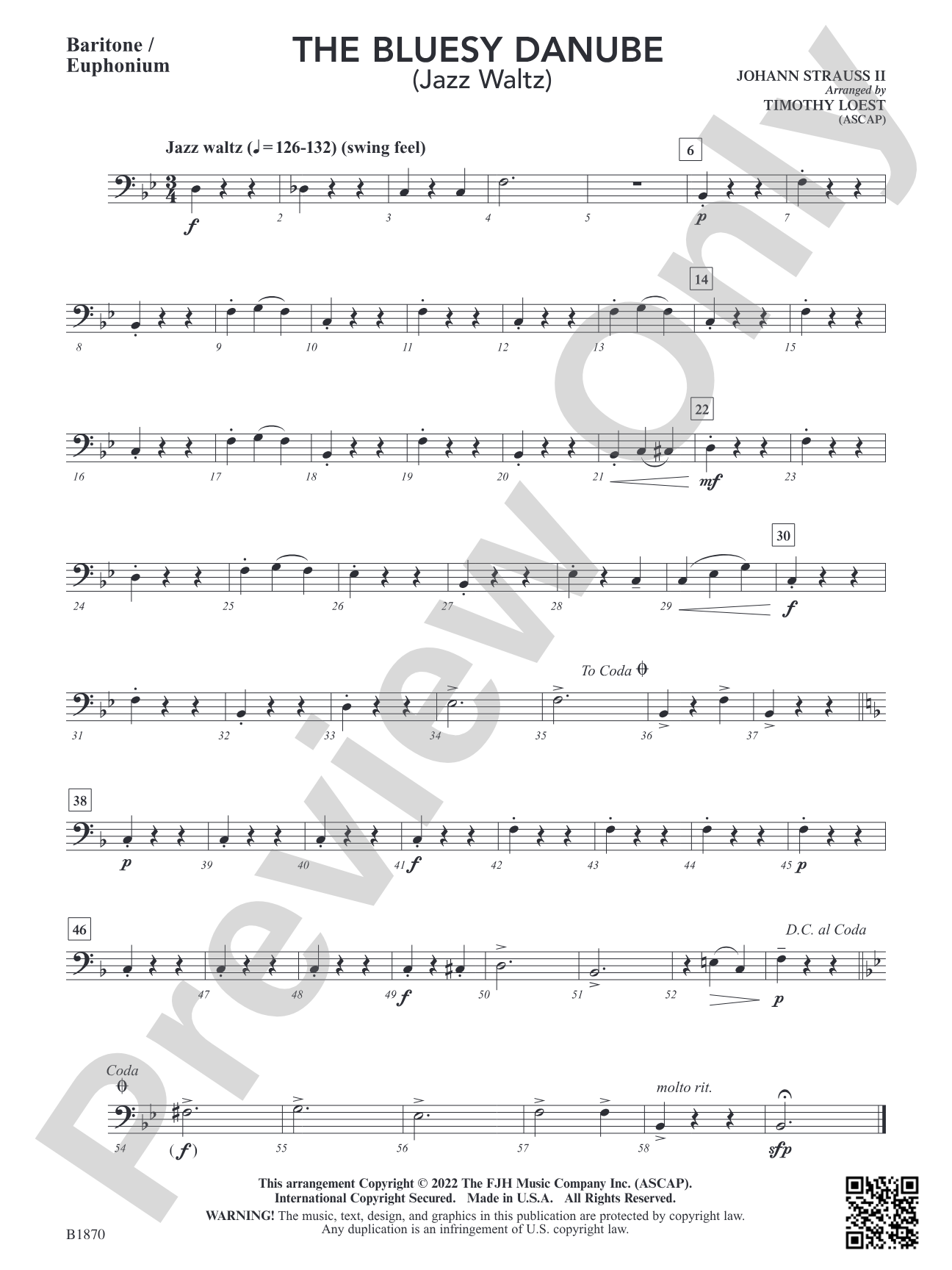The Bluesy Danube: Baritone / Euphonium