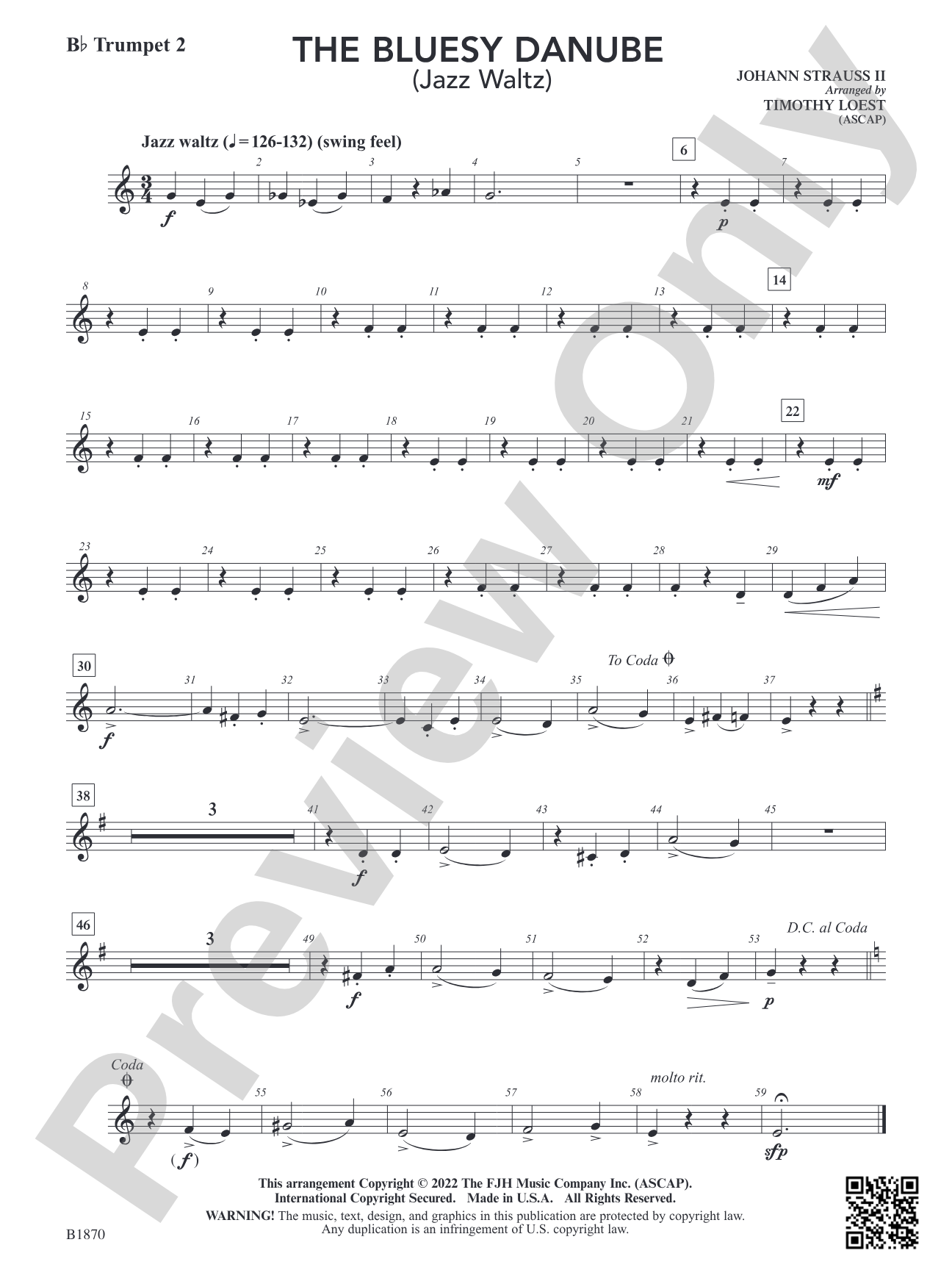 The Bluesy Danube: B-flat Trumpet 2
