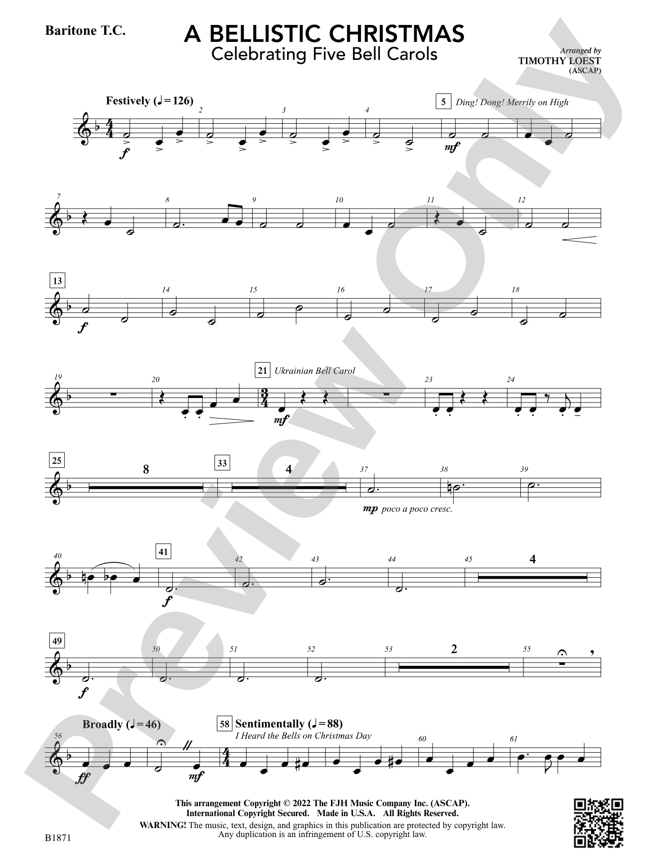 A Bellistic Christmas: Baritone T.C.