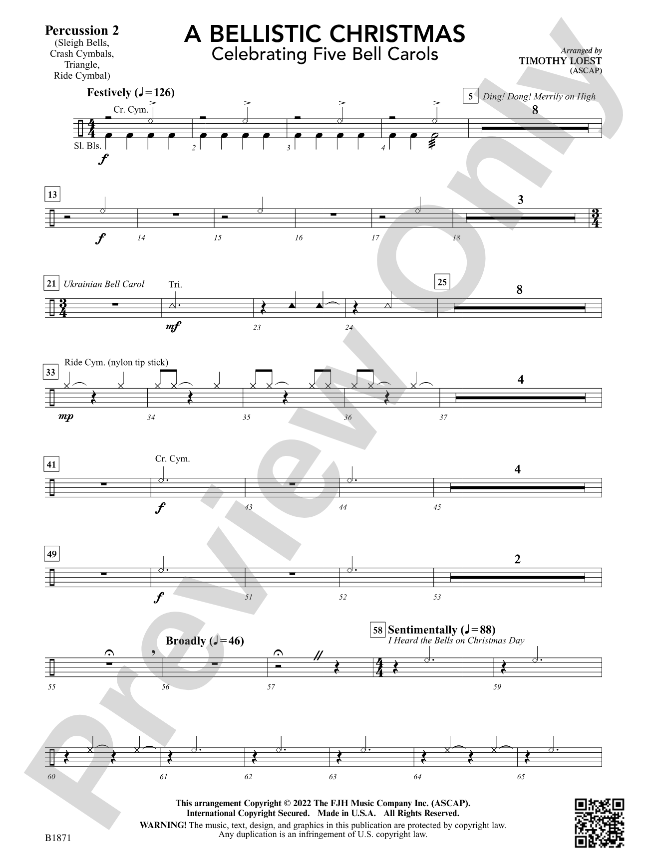 A Bellistic Christmas: Percussion 2