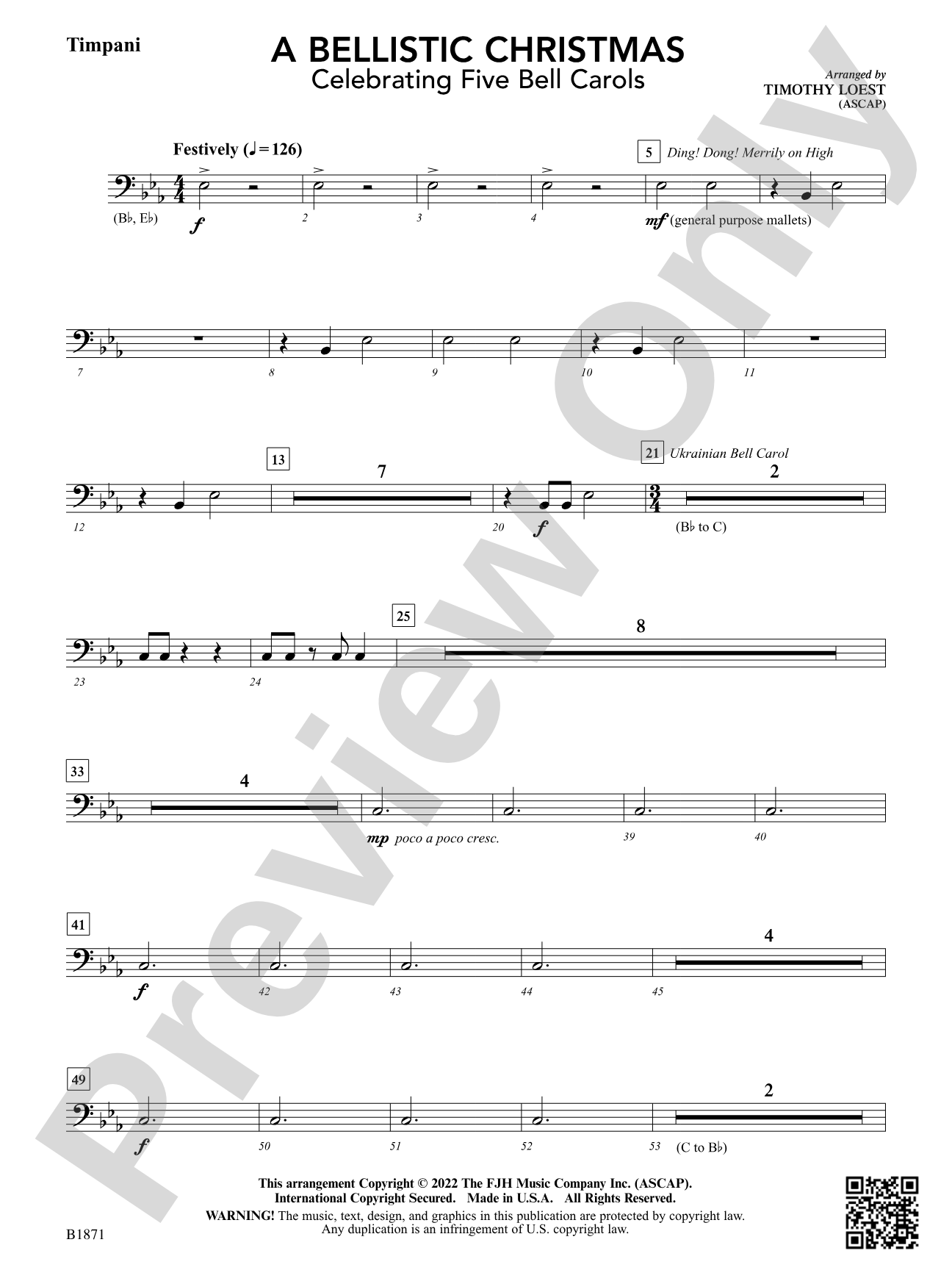 A Bellistic Christmas: Timpani