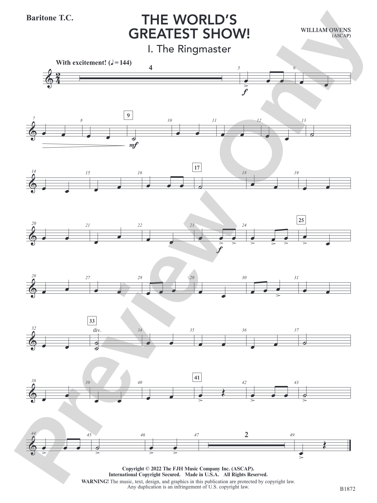The World's Greatest Show!: Baritone T.C.