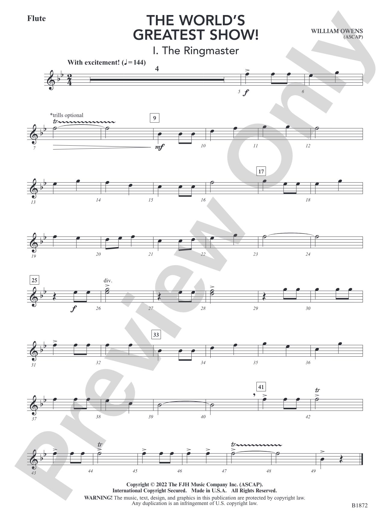 The World's Greatest Show!: Flute