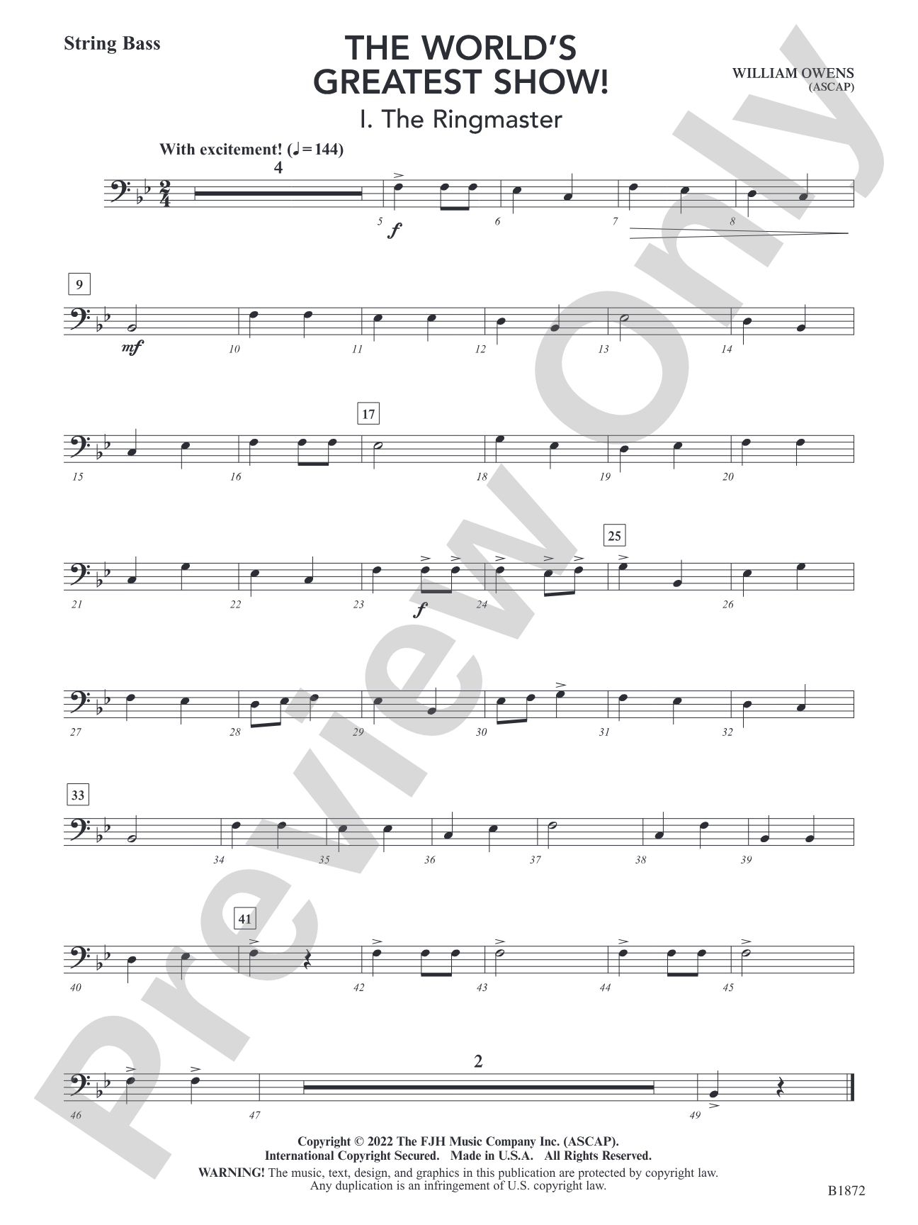 The World's Greatest Show!: String Bass