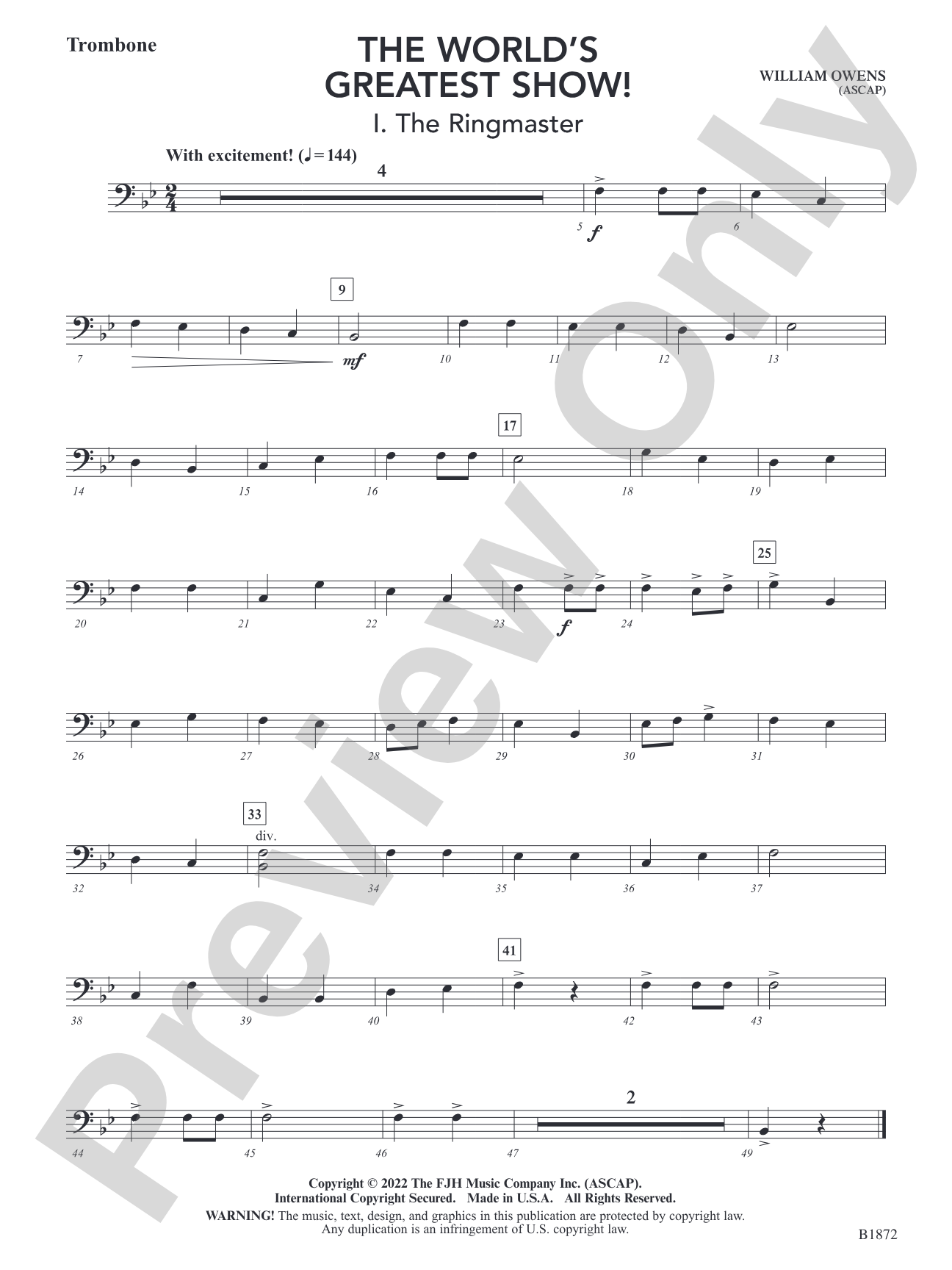 The World's Greatest Show!: Trombone