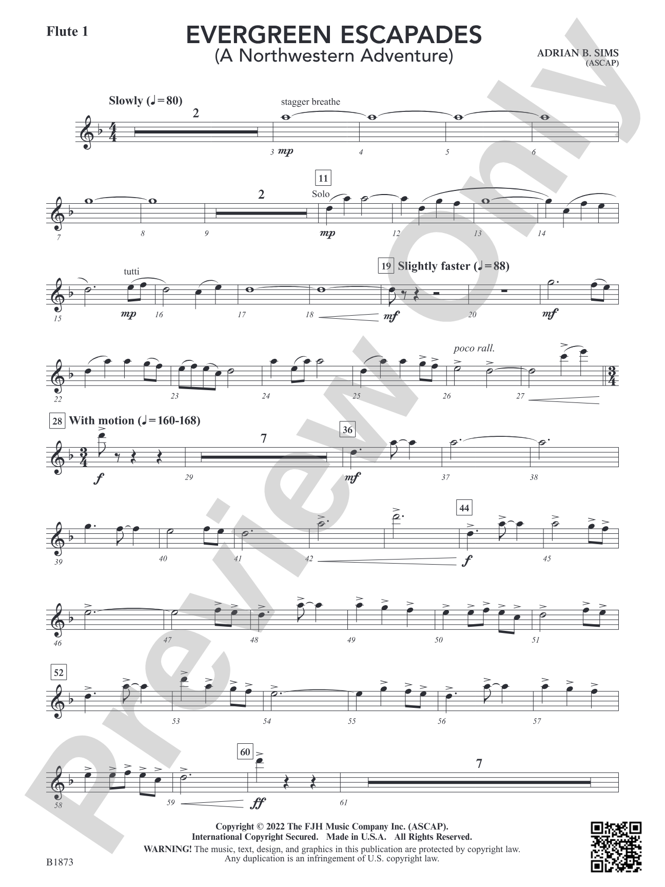 Evergreen Escapades: Flute 1