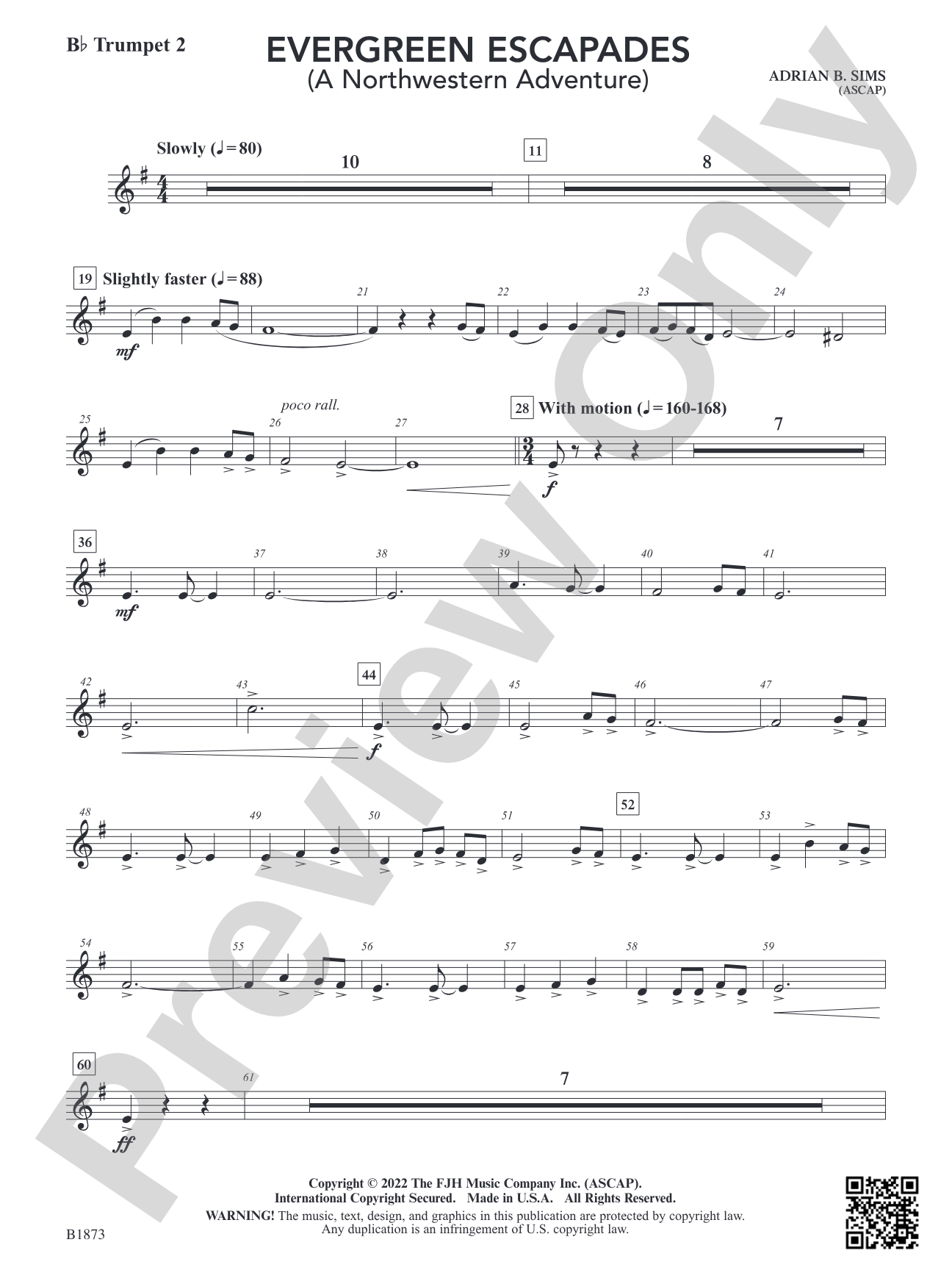 Evergreen Escapades: B-flat Trumpet 2