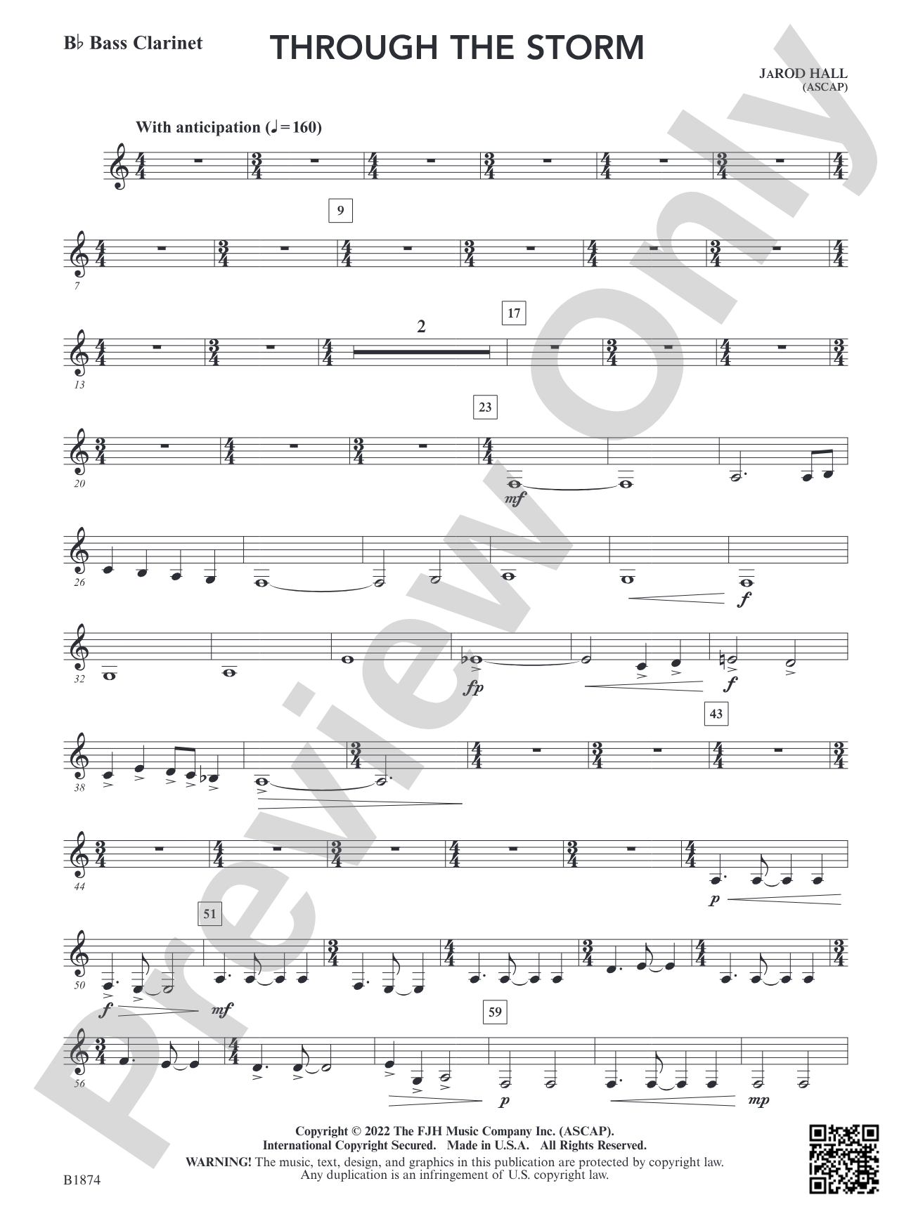 Through the Storm: B-flat Bass Clarinet