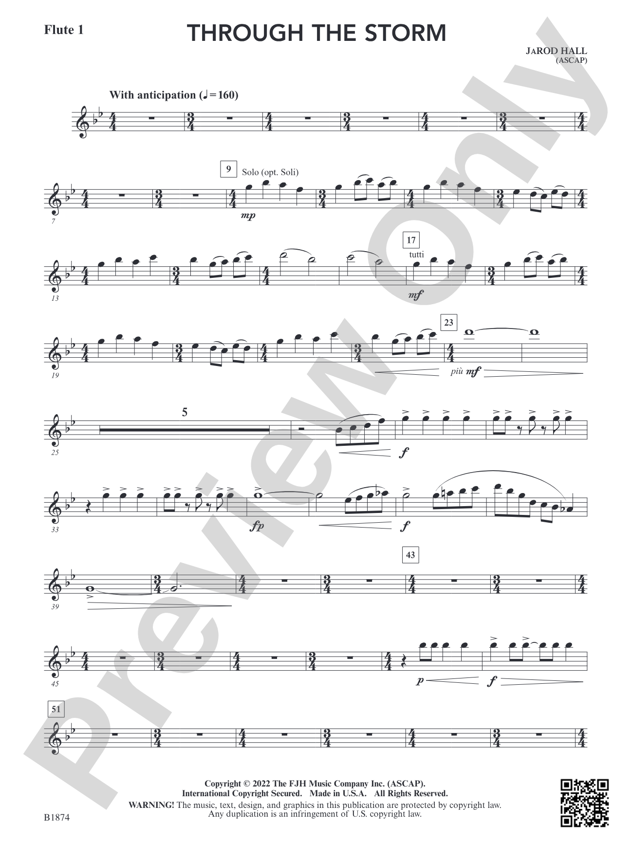 Through the Storm: Flute 1