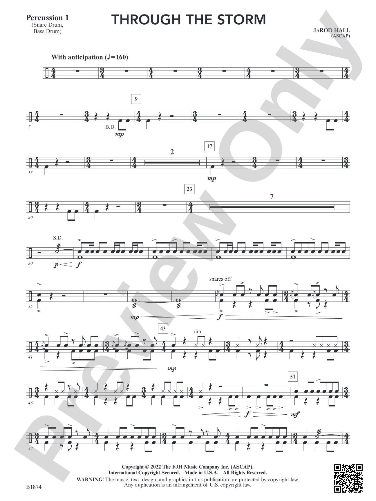 Through the Storm: Percussion 1