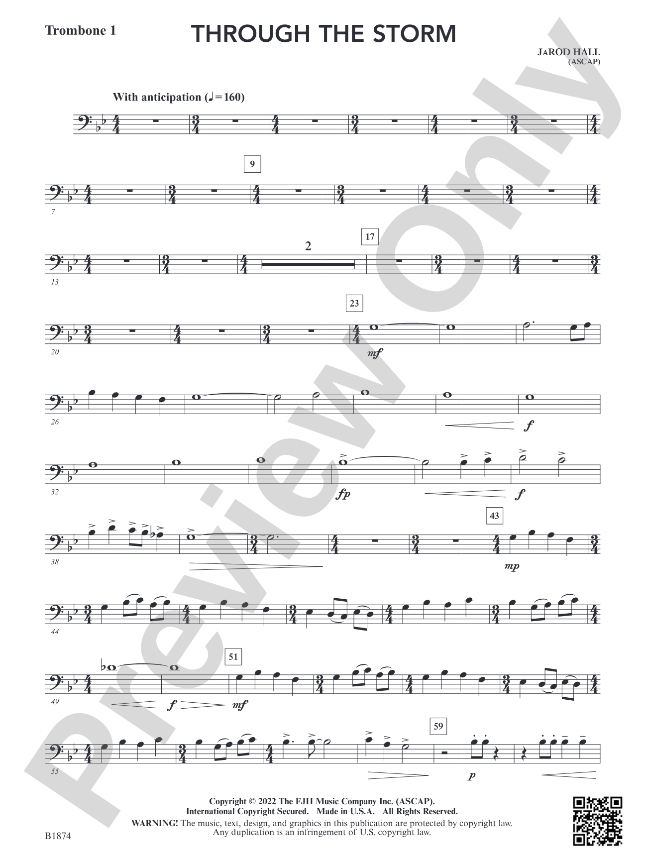 Through the Storm: Trombone 1