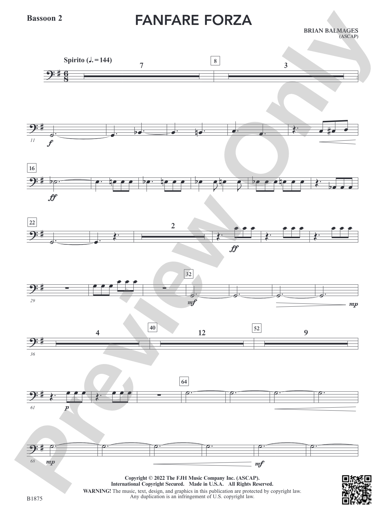 Fanfare Forza: Bassoon 2