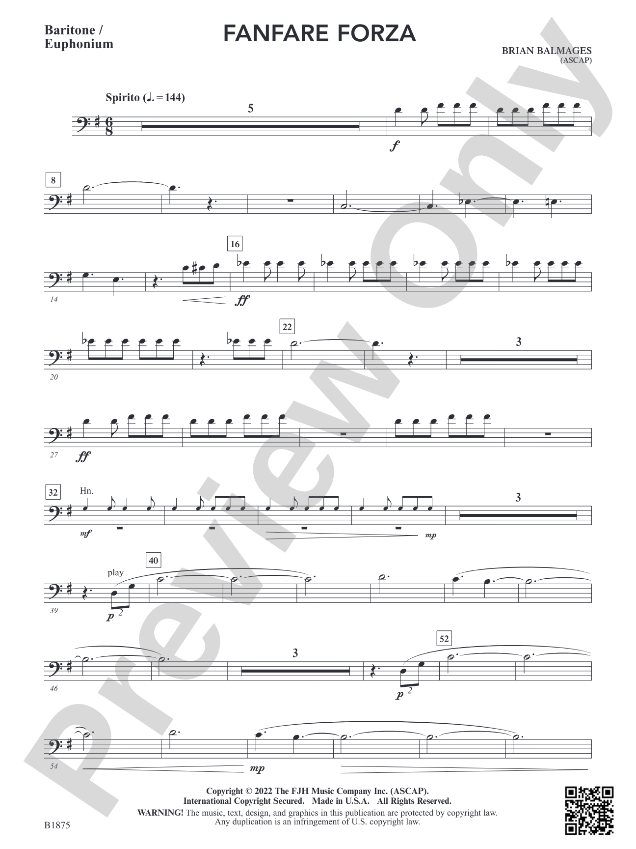 Fanfare Forza: Baritone / Euphonium
