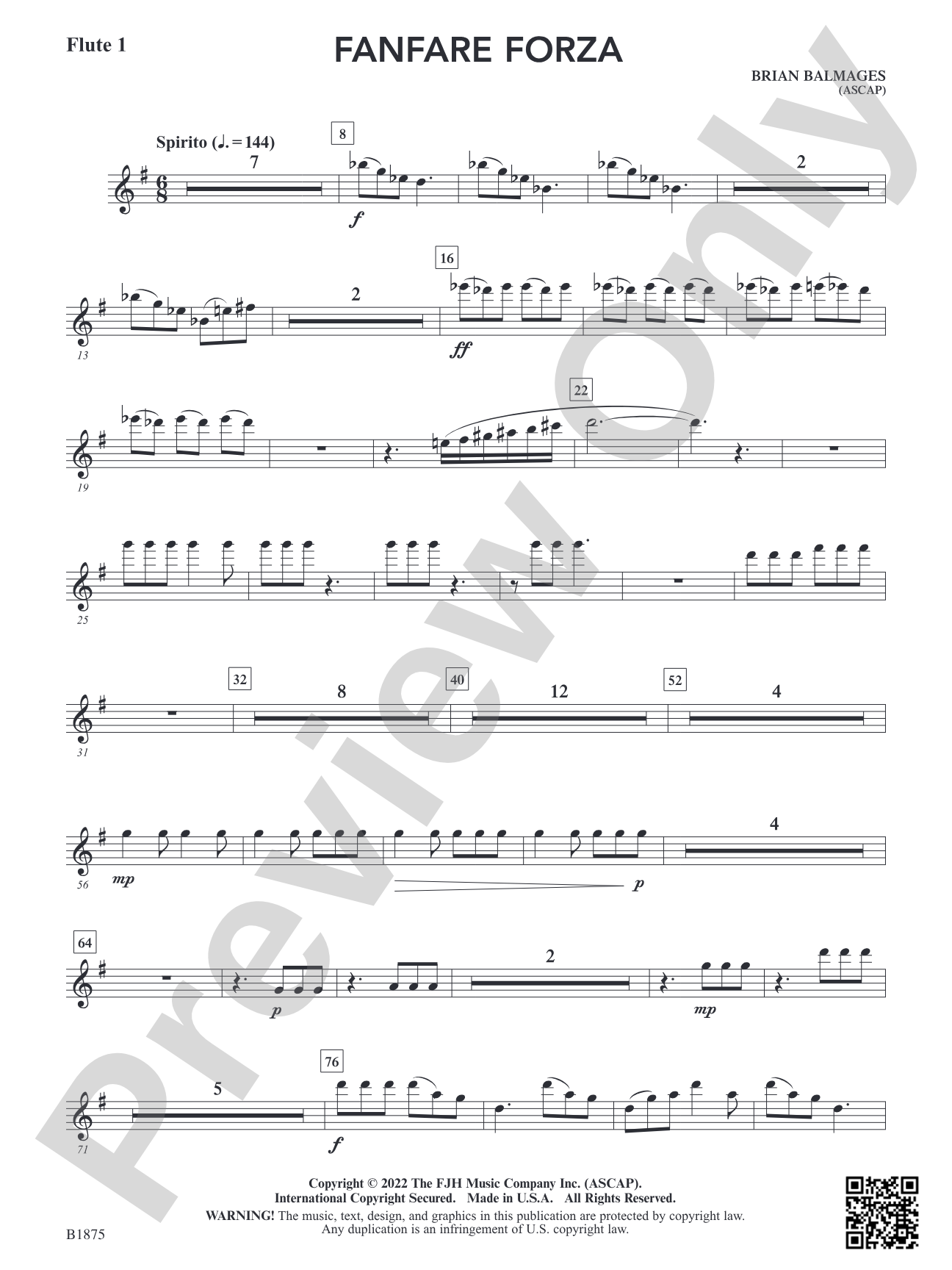 Fanfare Forza: Flute 1