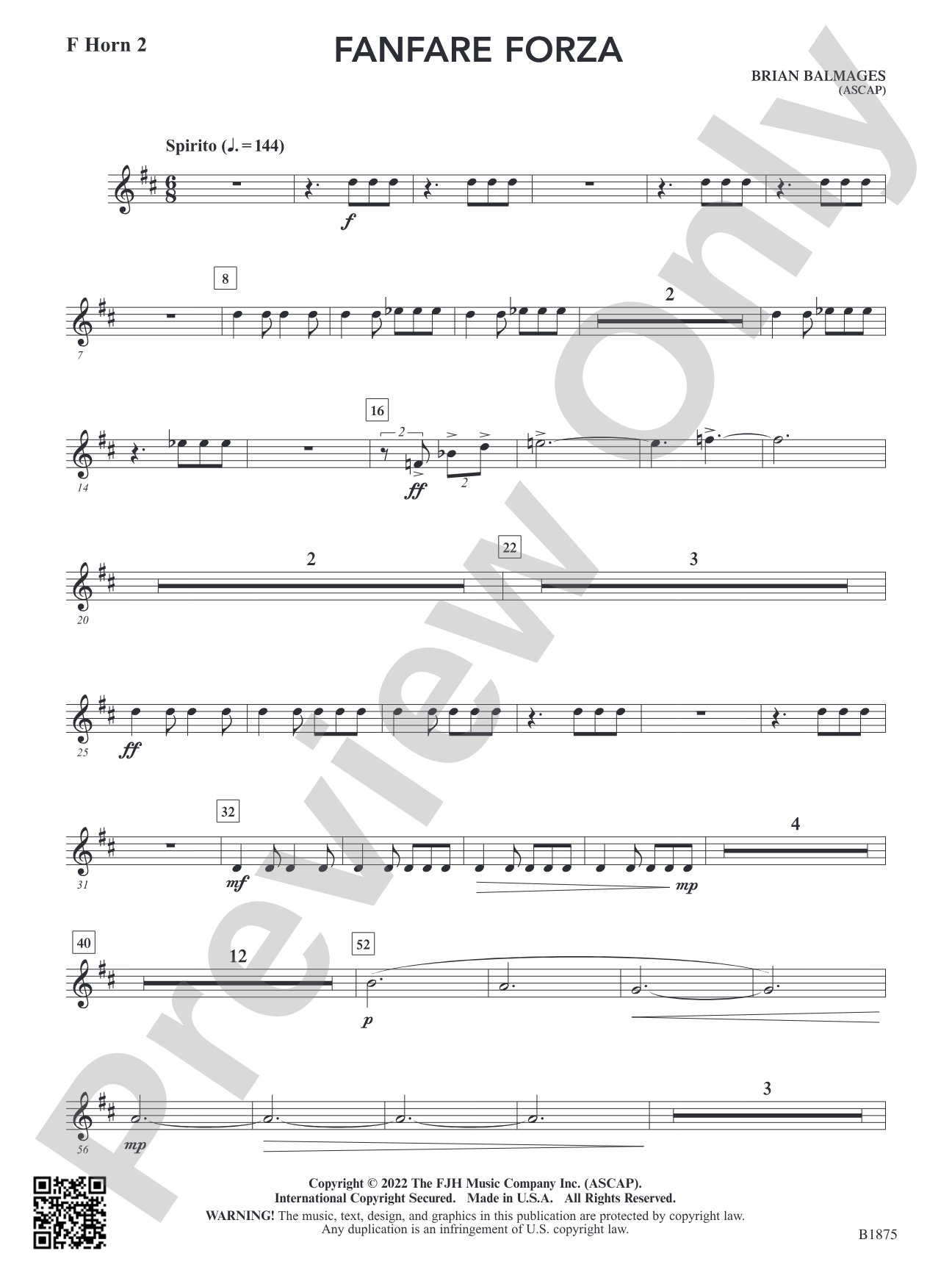 Fanfare Forza: F Horn 2