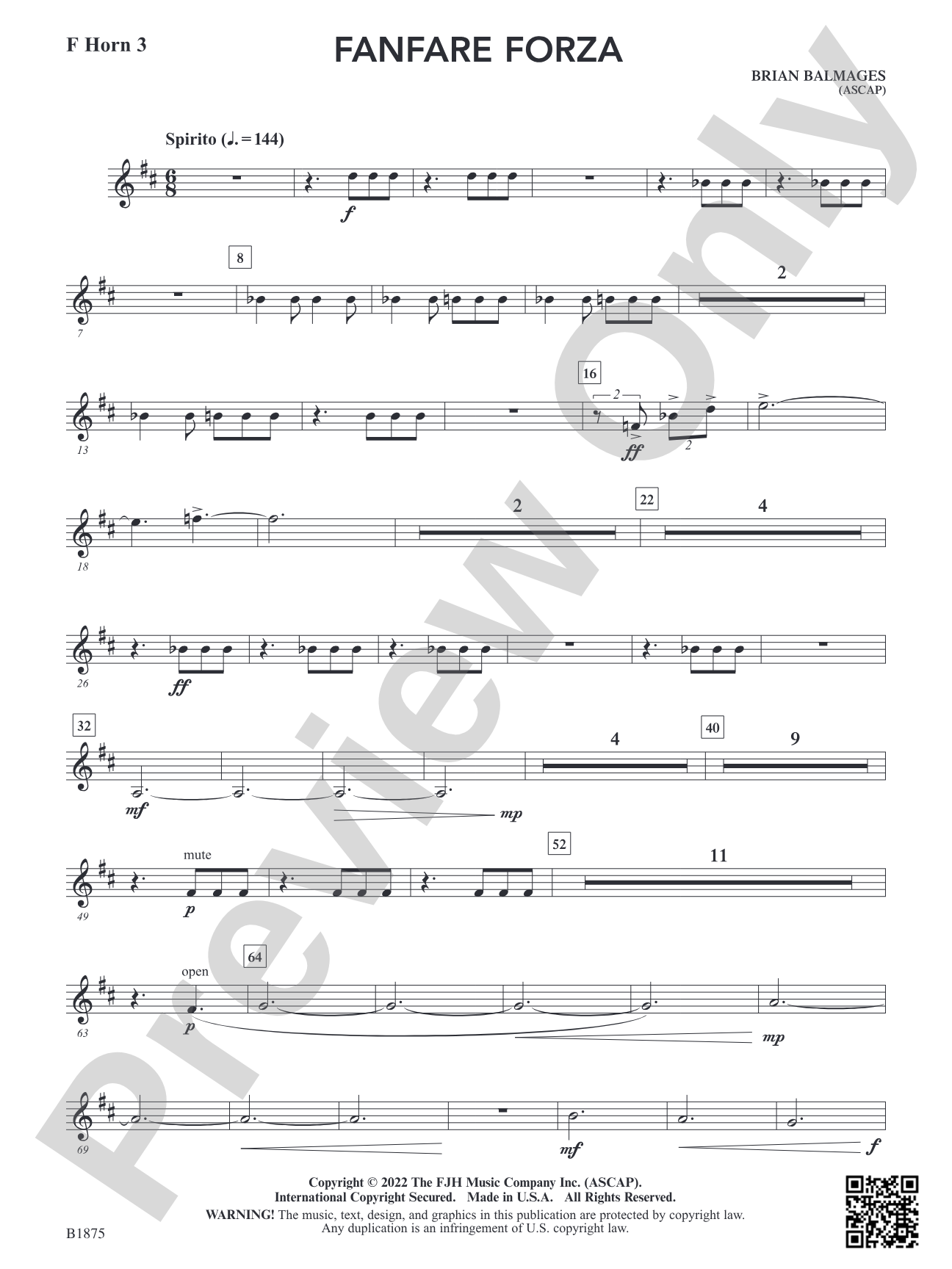 Fanfare Forza: F Horn 3